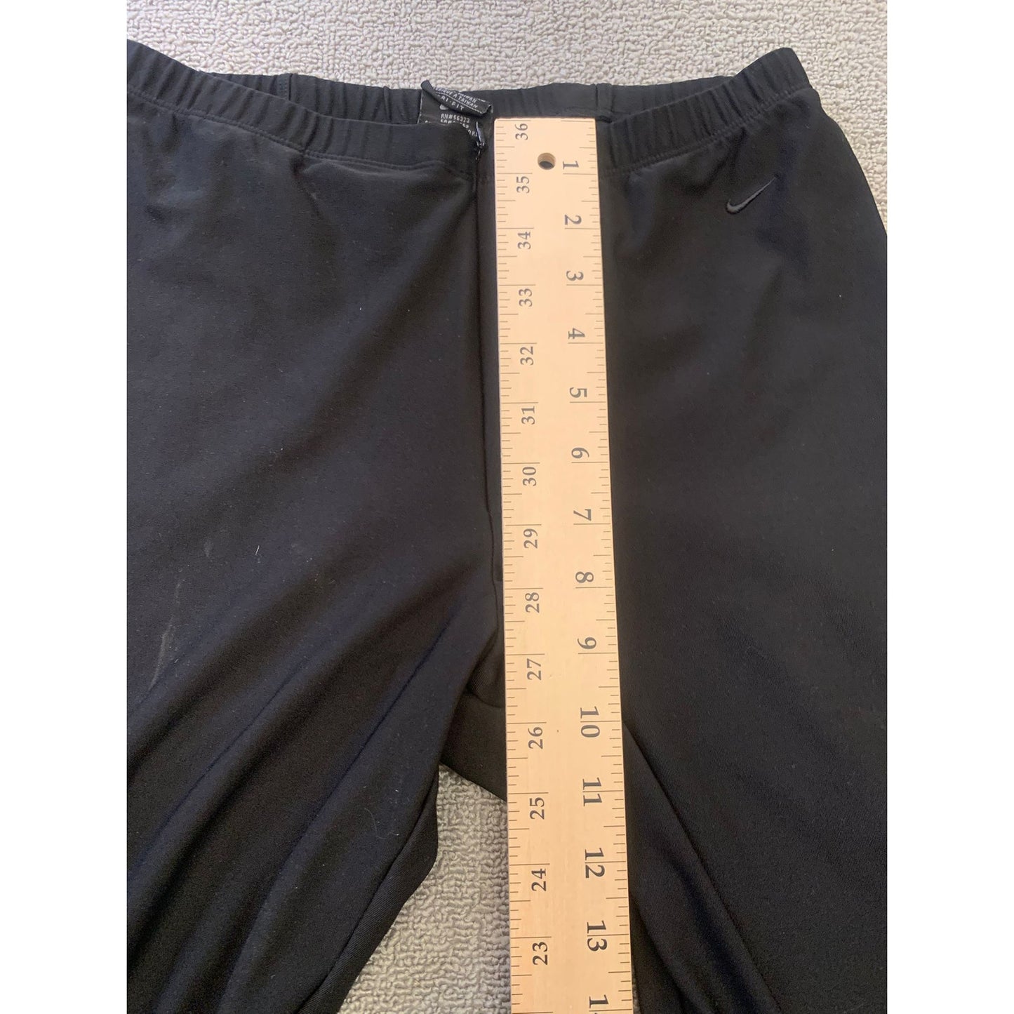 Vintage Nike Women Small Petite Black Straight Leg Pants Made in Taiwan 90's Y2K