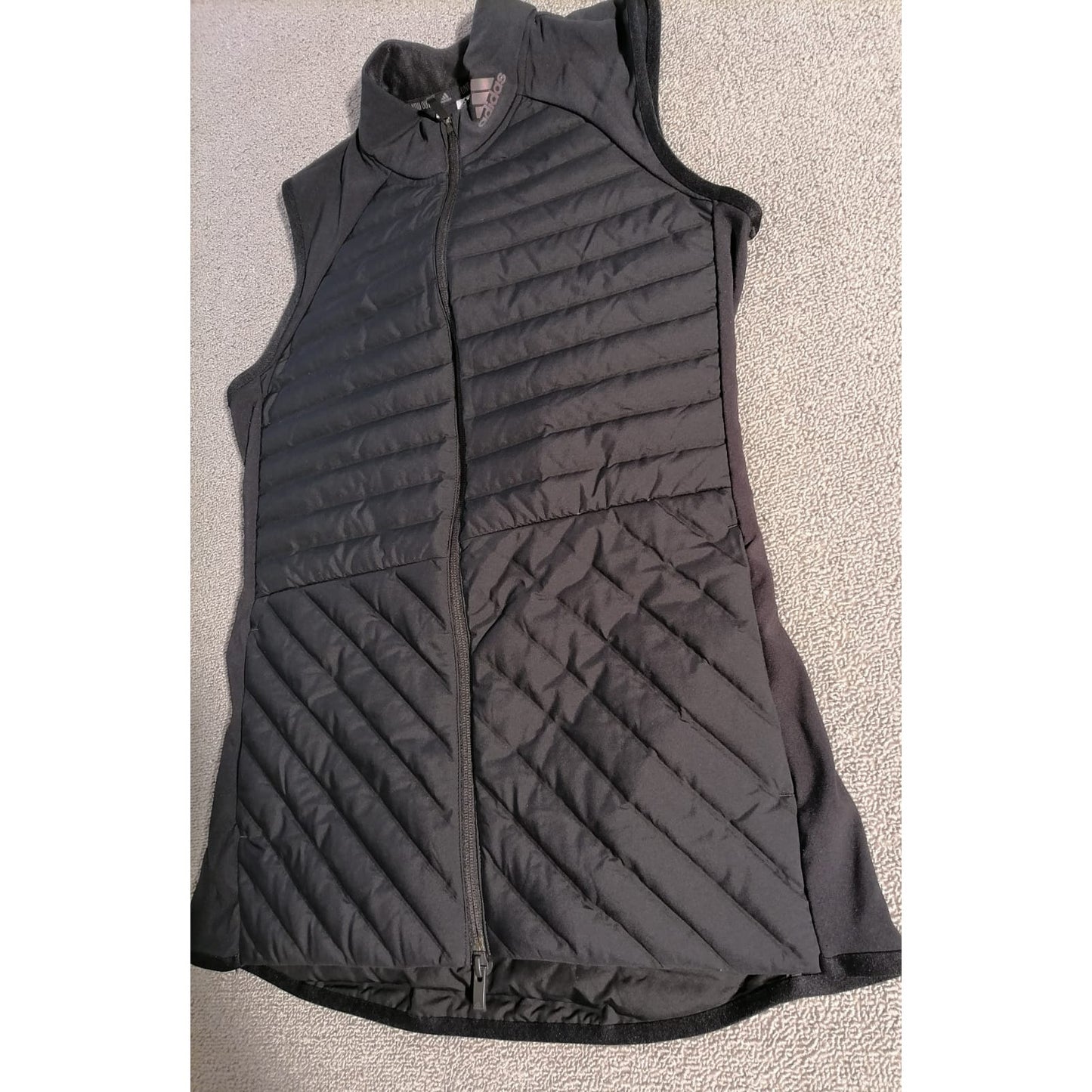 Adidas Frost Guard Insulated Golf Vest Medium Female Black Quilted Full Zip Collar Performance