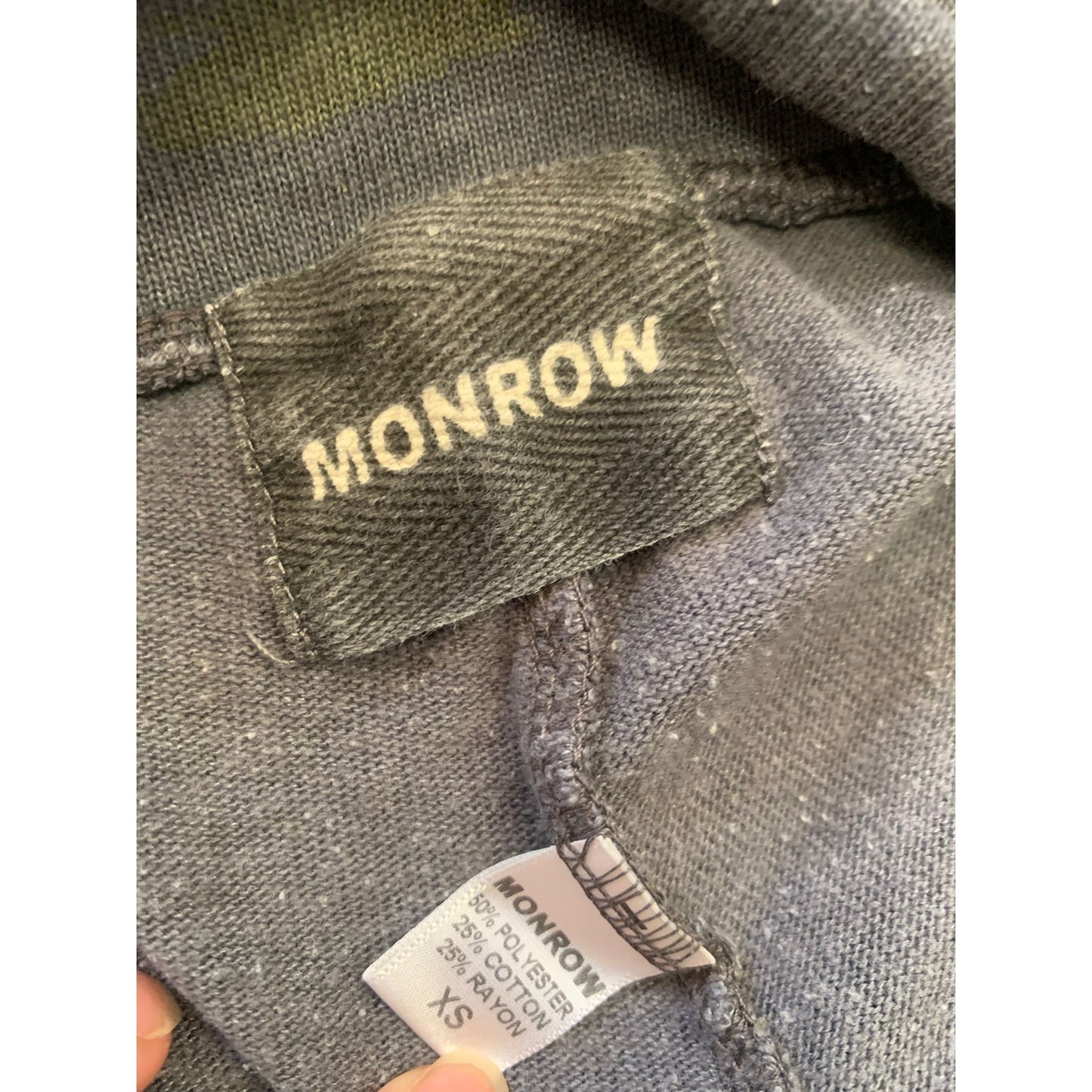 MONROW Women's XS Dark Gray Camo Drawstring Sweatpants Lounge Pants