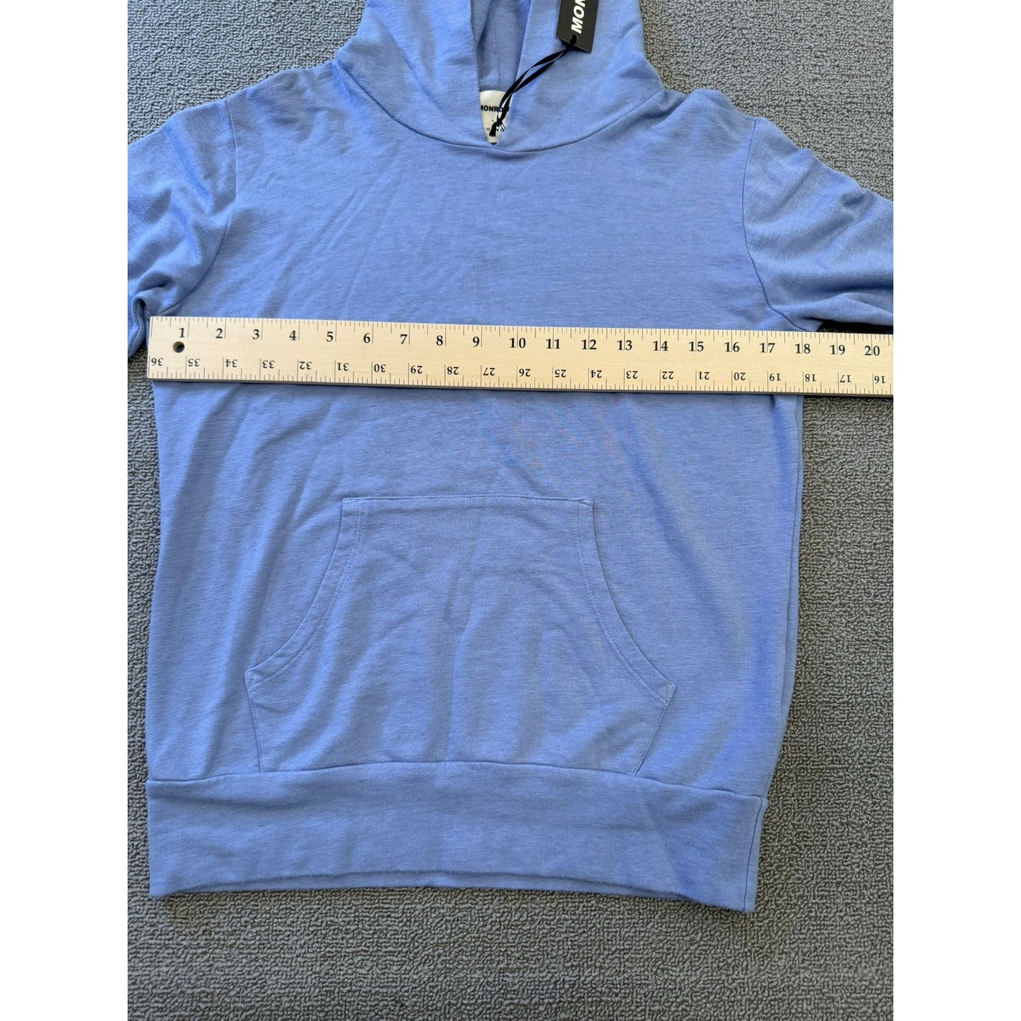 MONROW x Equinox Women's XS Lavender Hooded Sweatshirt Pullover Hoodie
