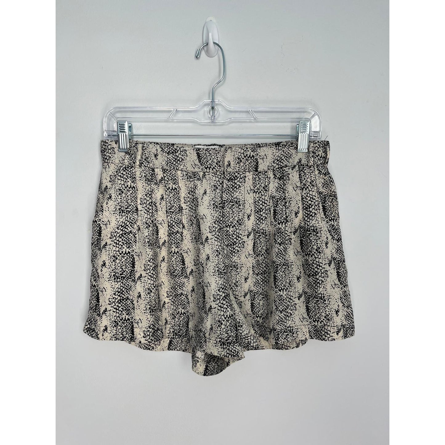 Parker Silk Lounge Shorts Women S Black White Animal Print Pull On