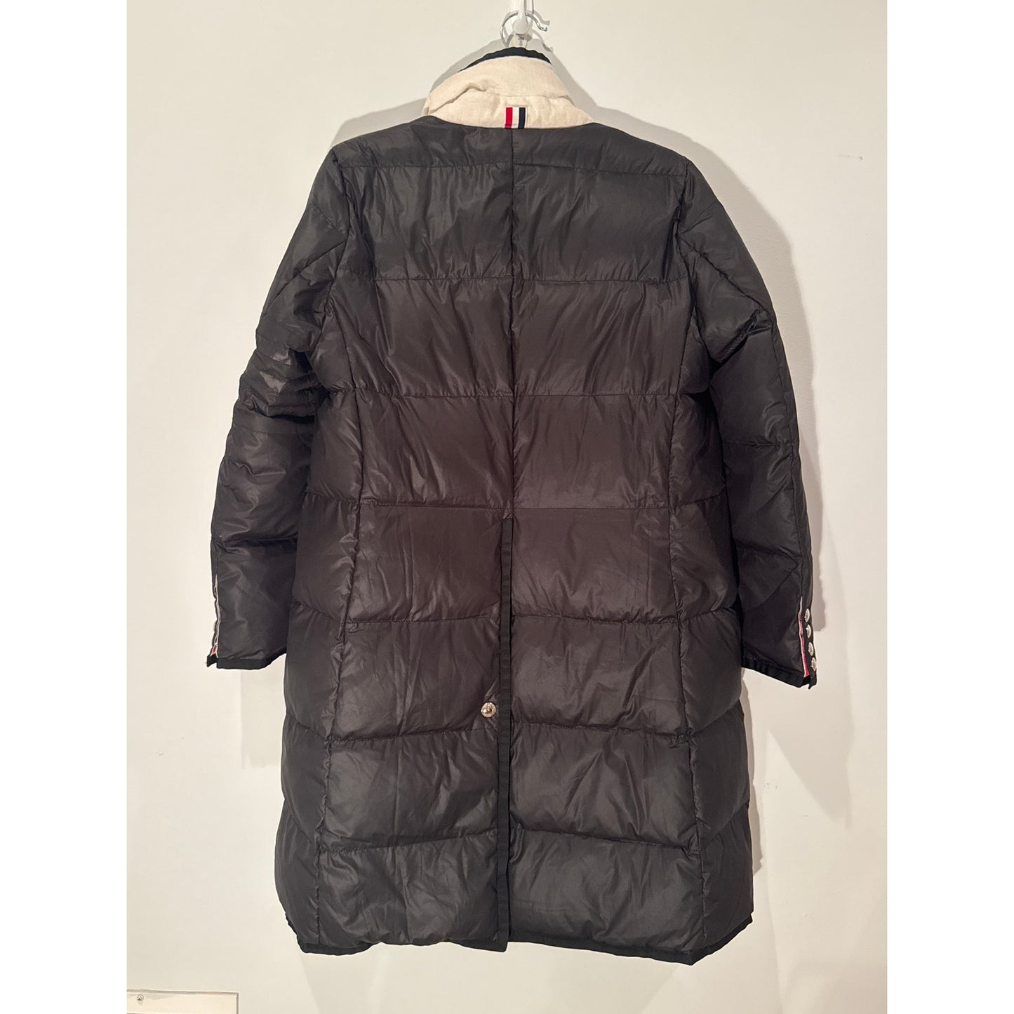 Thom Browne Long Down Puffer Coat - Size 2 - Black with Signature Striped Lining