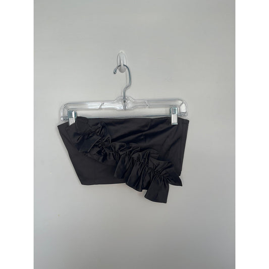 & Other Stories Black Strapless Ruffle Top Women US6 One Shoulder Partywear