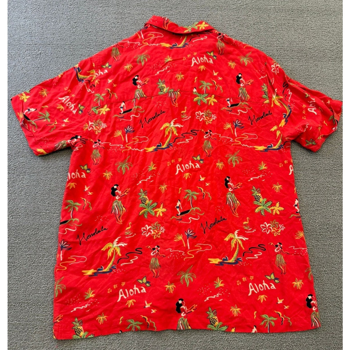 Scotch & Soda Men's Large Red Aloha Shirt Hawaiian Island Getaway