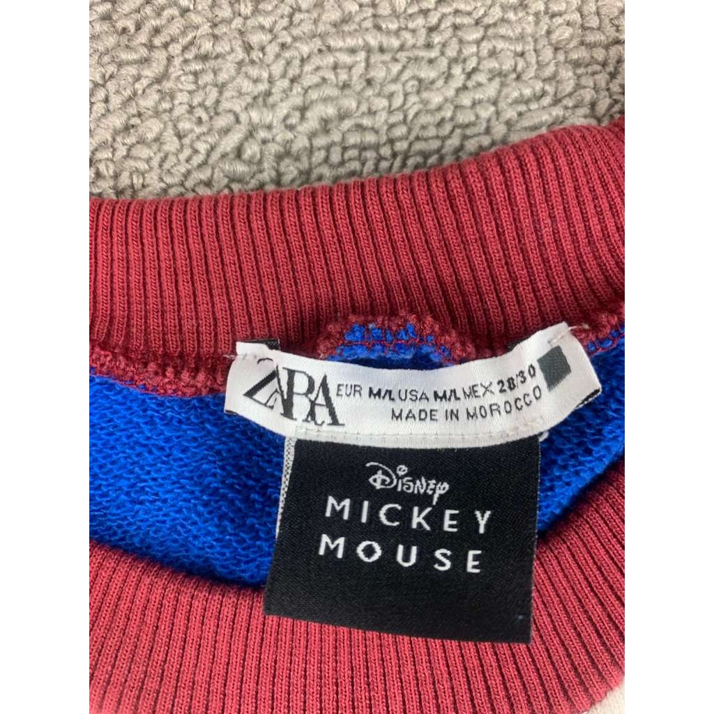 Zara Disney T Dress Women's M Multi Mickey Mouse Graphic Colorblock Short Sleeve