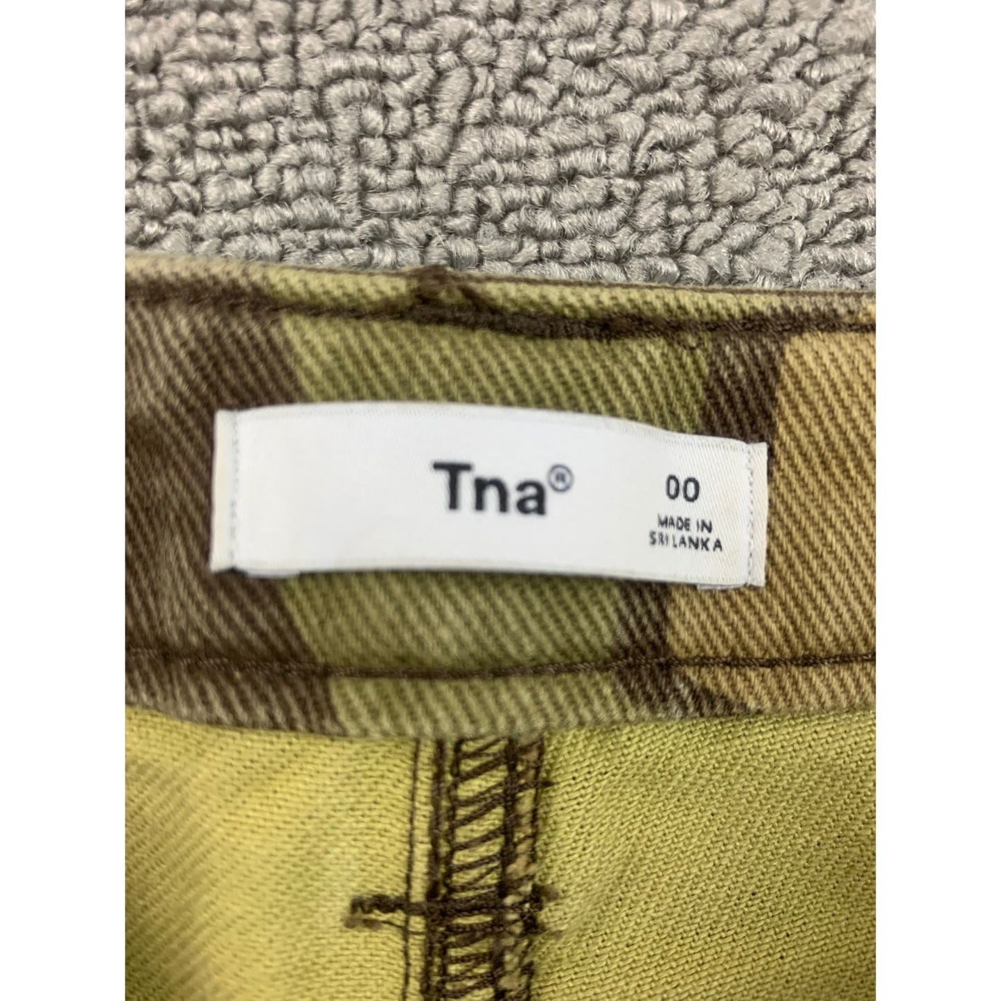 TNA Aritzia Women 00 Green Camo Greenwich Carpenter Straight Leg Pants