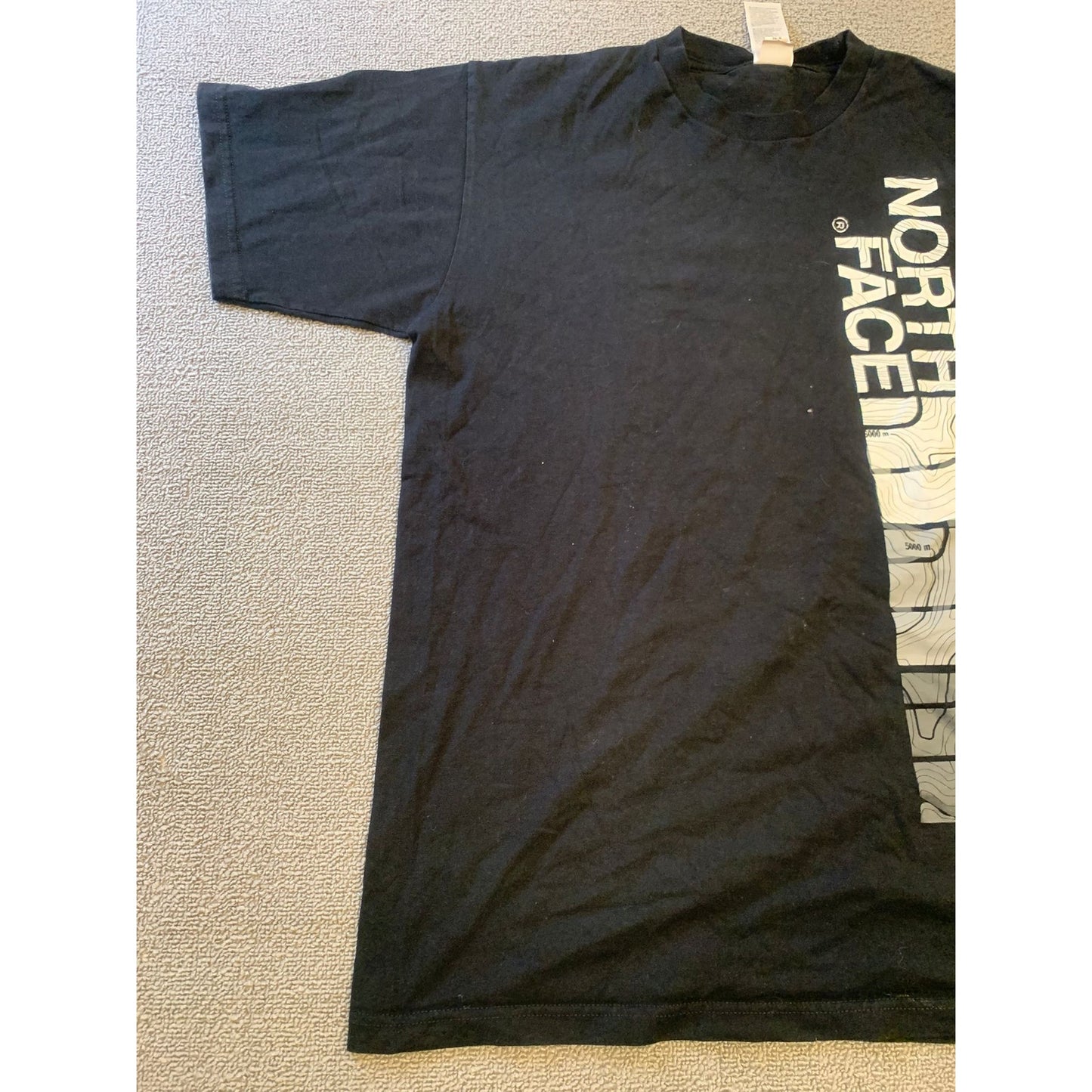 THE NORTH FACE Men's T-Shirt Tee M Black Half Dome Contour Map Graphic Logo