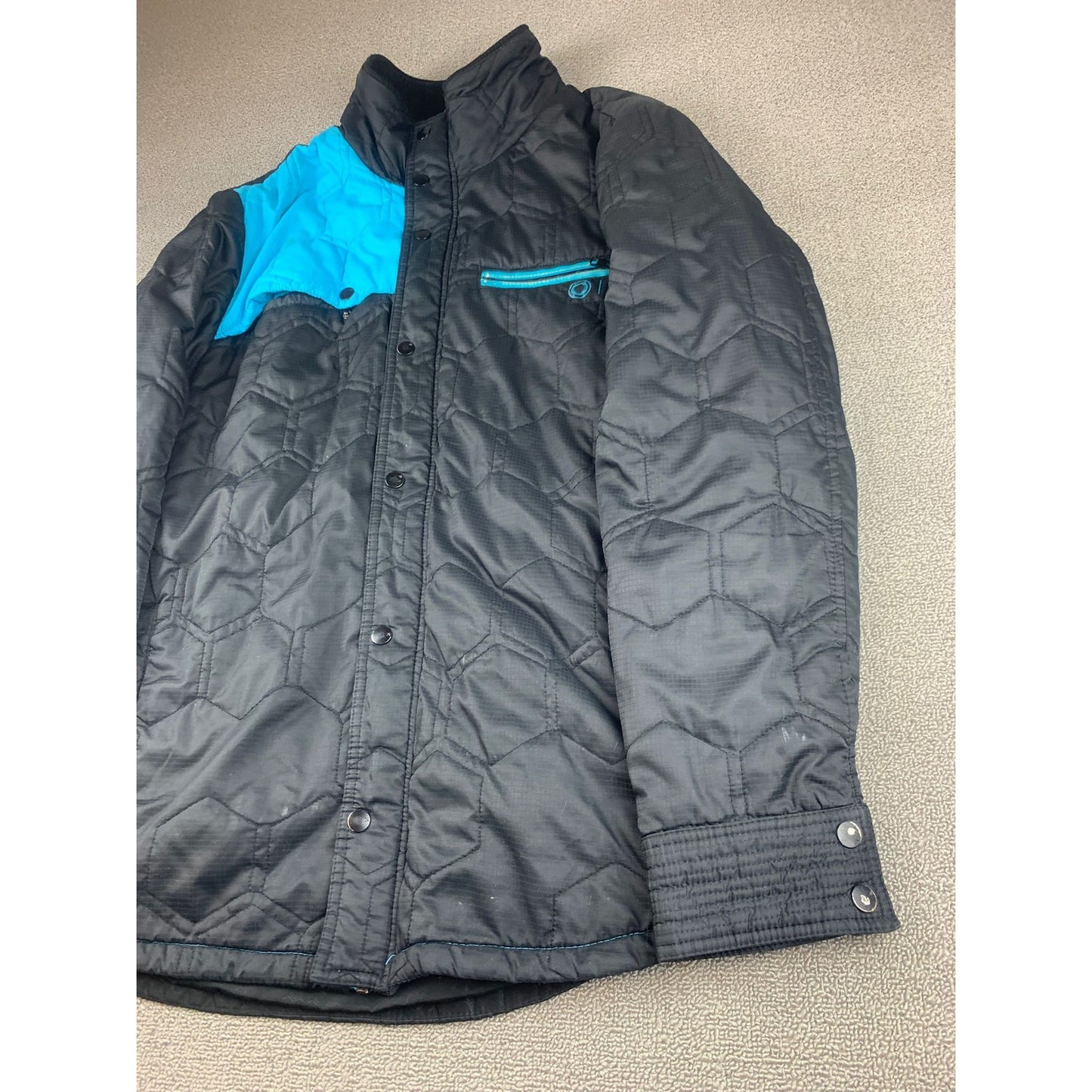 Hurley Men's XL Covert Black And Blue Quilted Jacket