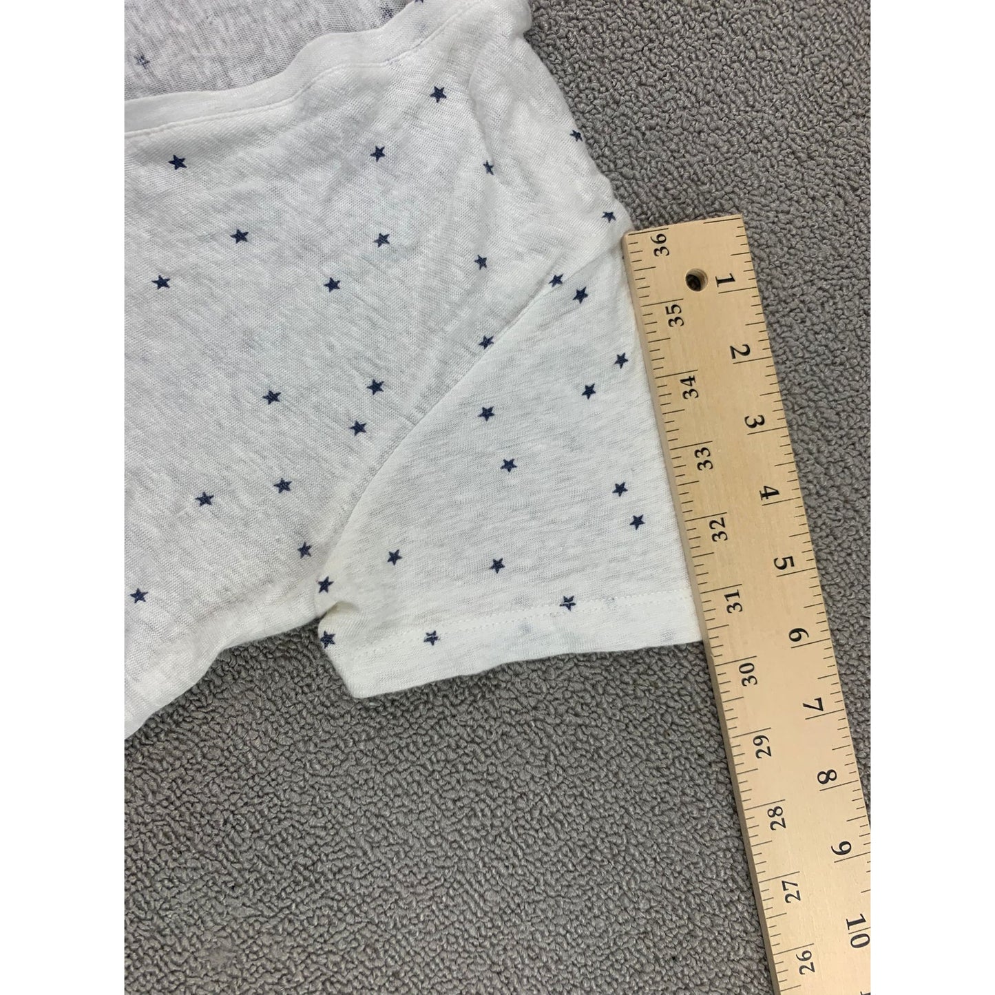 Rails Women Extra Small White Black Star Print V-neck T-shirt