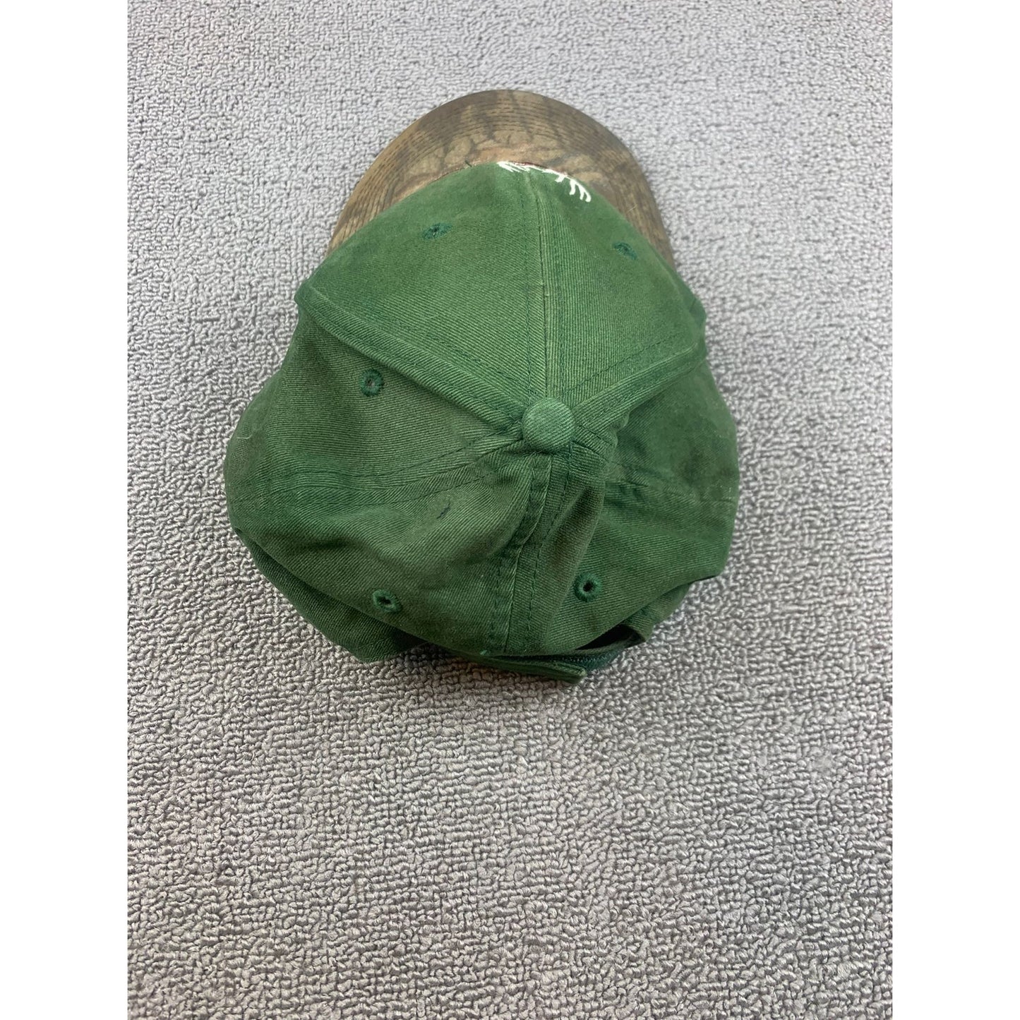 Vintage Buckmasters One Size Green Camo Hunting Deer Hat Adjustable Cap