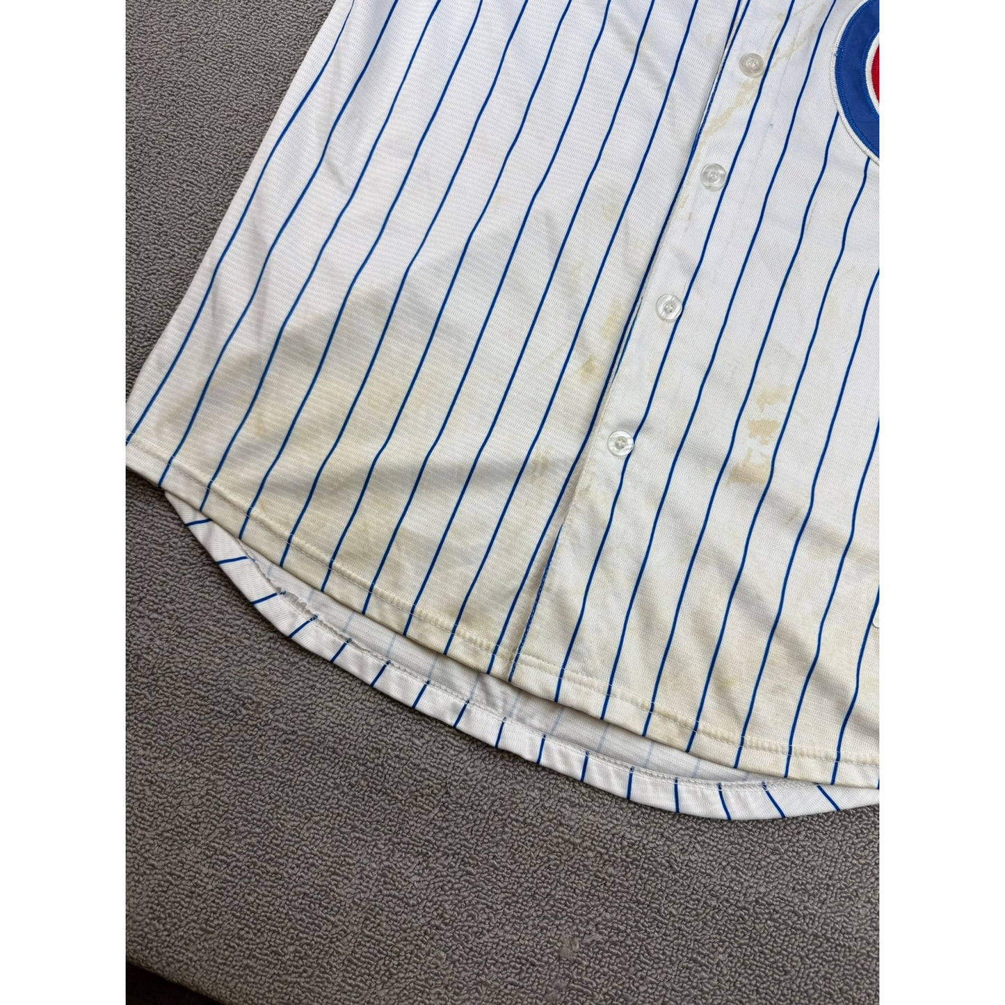 Majestic Chicago Cubs CoolBase Pinstripe Jake Arrieta #49 Baseball Jersey Size M