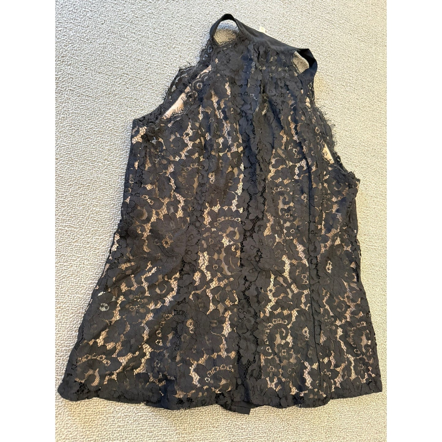 Madison Marcus Women Extra Small Lace Black Tank Top