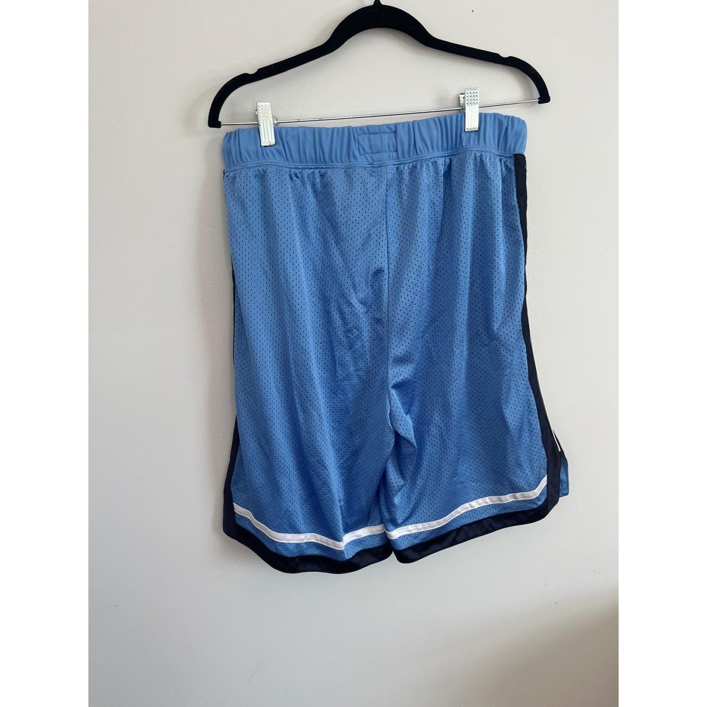 Champion Mesh Shorts Men L Blue UNC North Carolina Tar Heels Logo Basketball