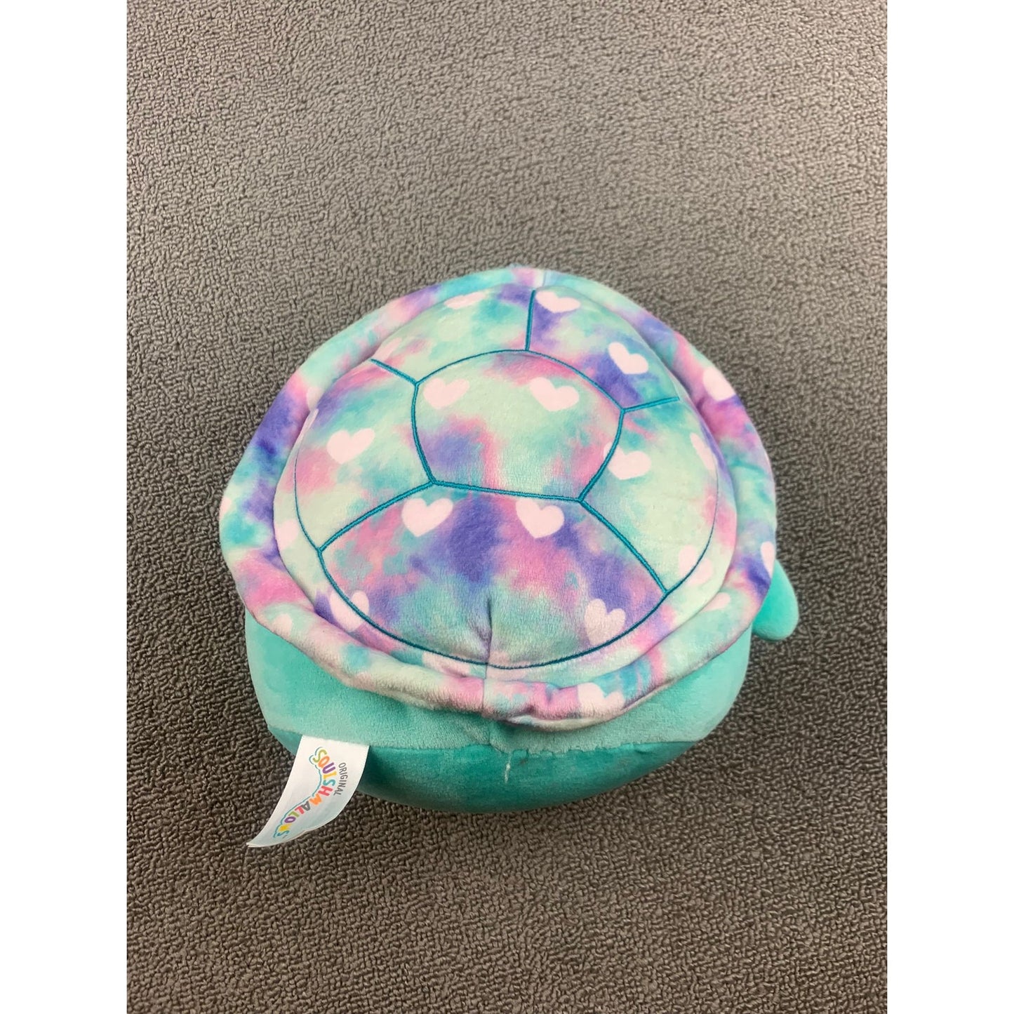 Squishmallows Original Plush Teal Whale Stuffed Animal Ribbed Belly Toy Hearts