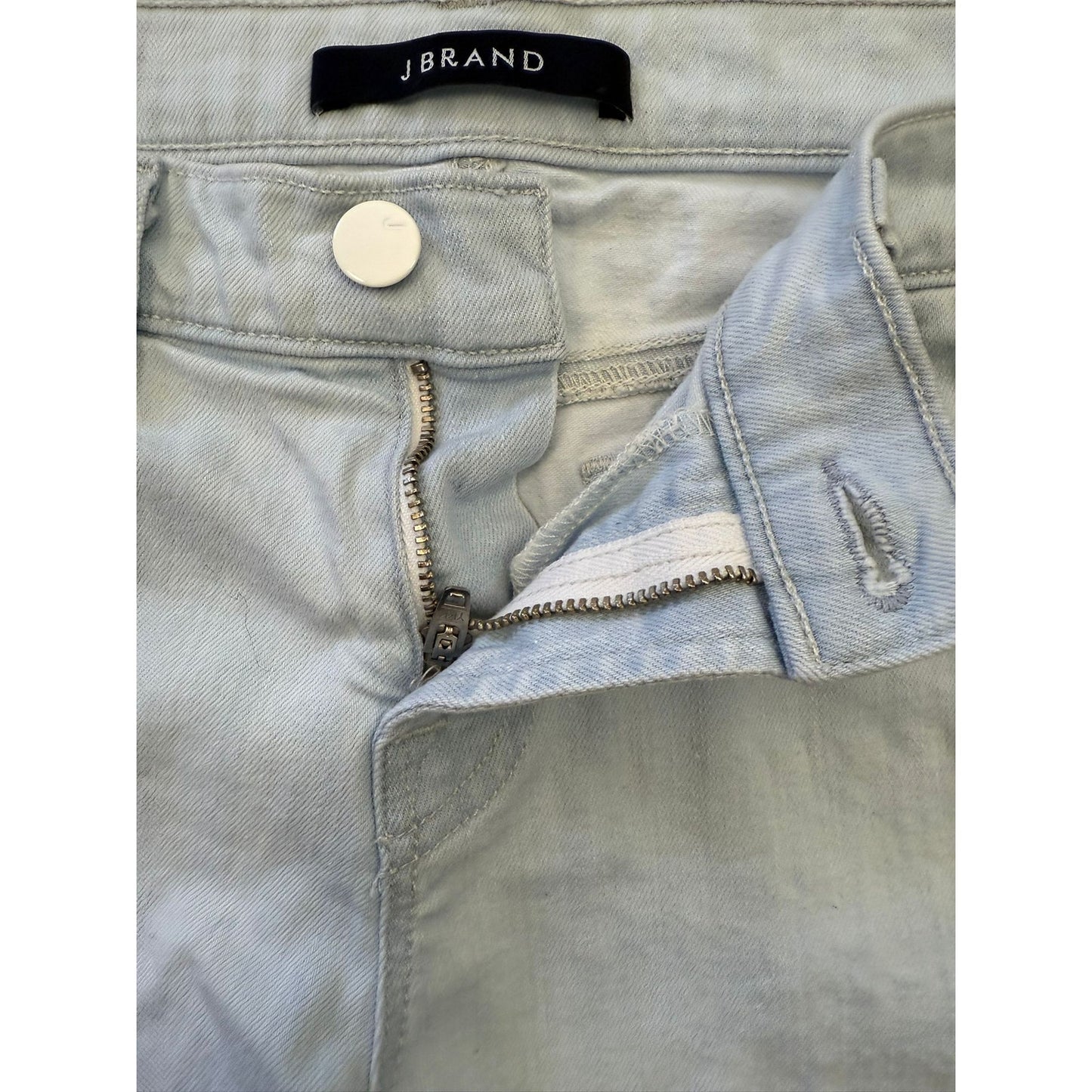 J Brand Womens Size 26 Light Wash Distressed Denim Shorts Frayed Hem Cutoff