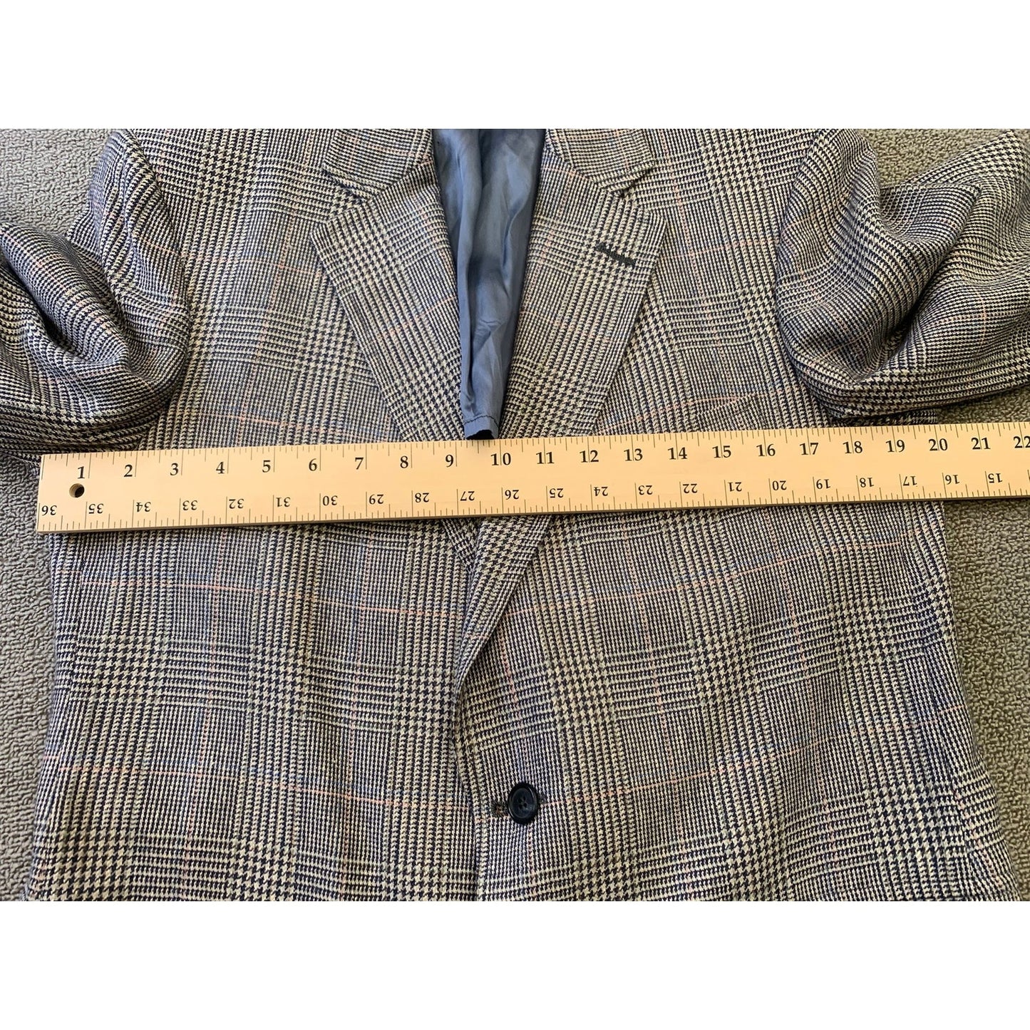 Vintage Brooks Brothers 346 Men's 42R Beige Plaid Wool Sport Coat Blazer