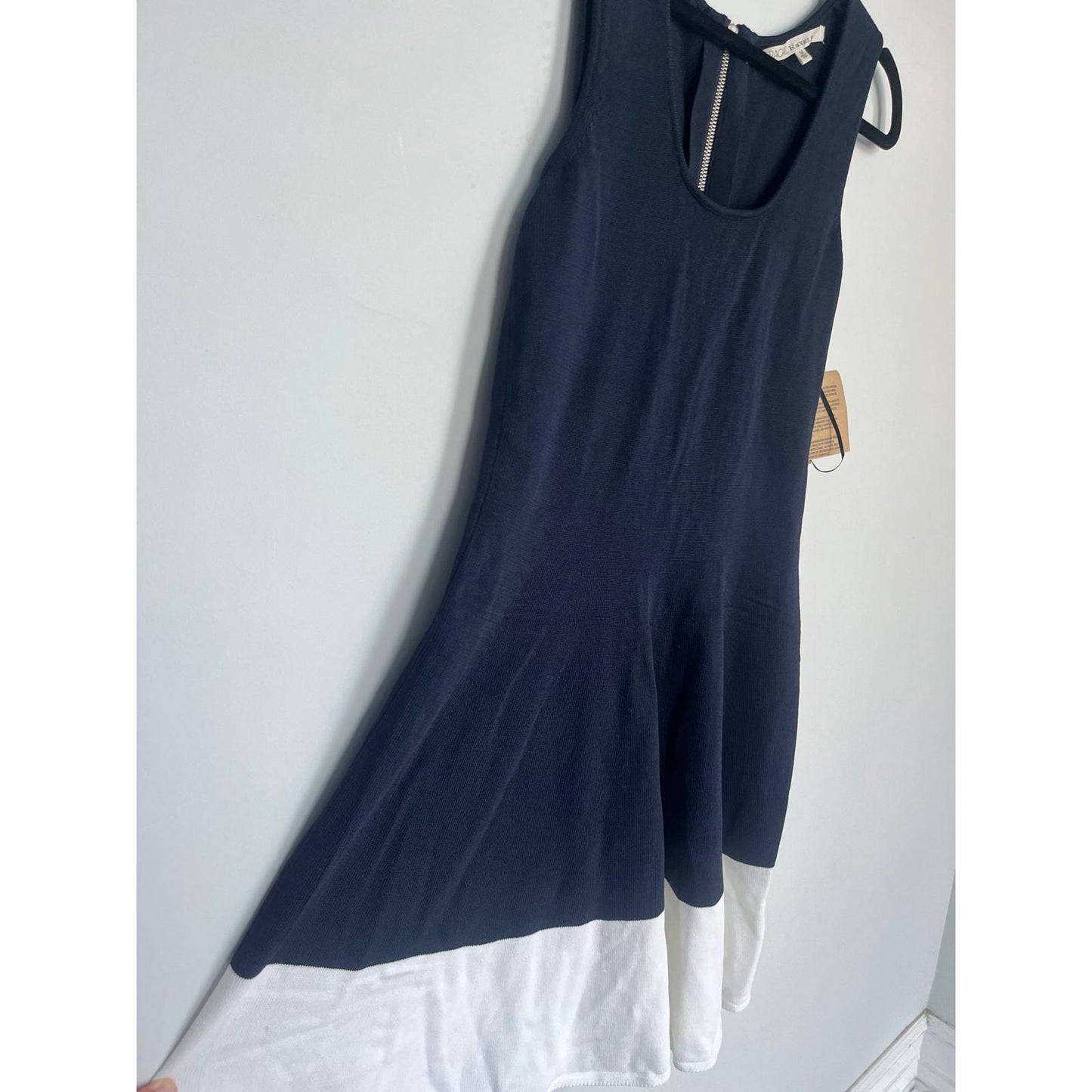 Rachel Rachel Roy Sleeveless Dress Women M Navy White Colorblock A-Line NWT