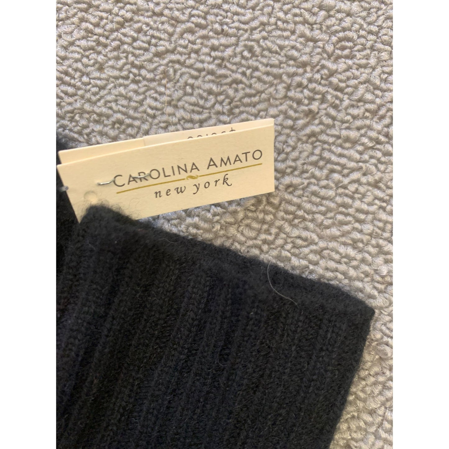 Carolina Amato Men's One Size Black 100% Cashmere Holed It Gloves