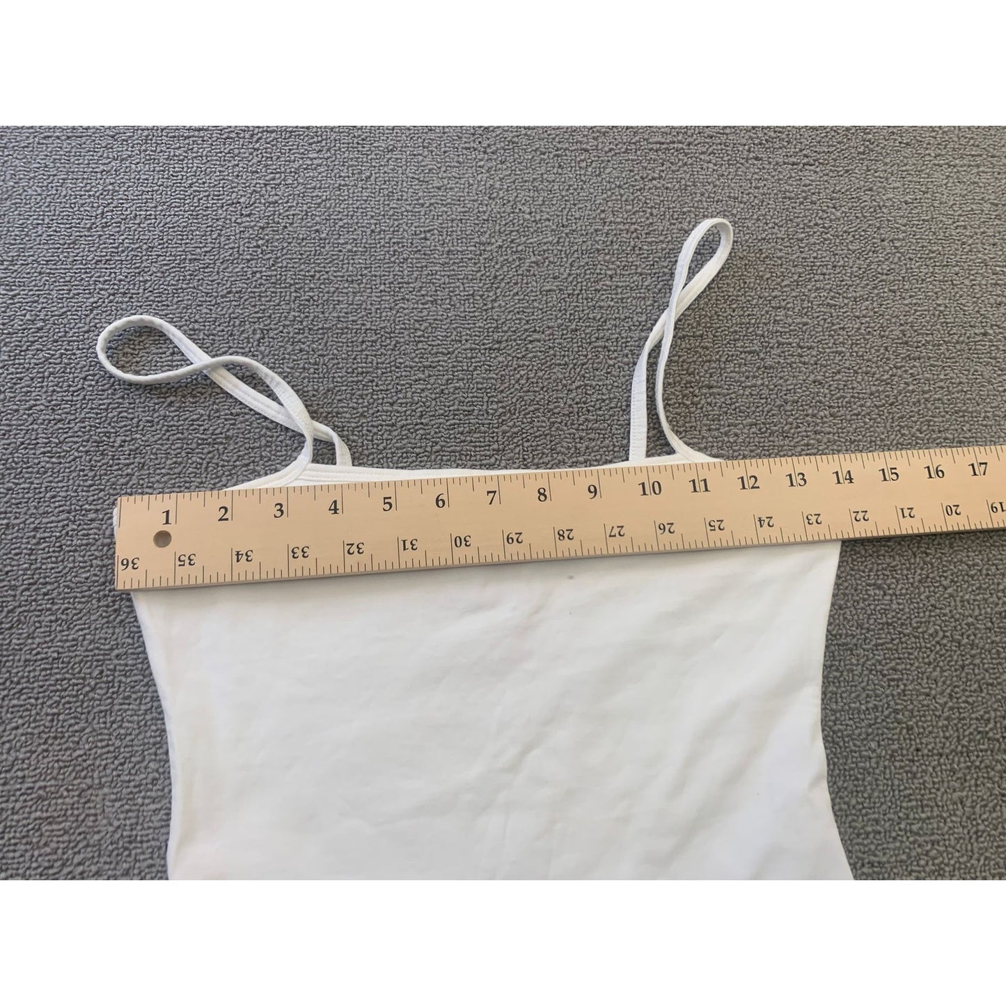 ATM Women Small Petite White Spaghetti Strap Bodysuit