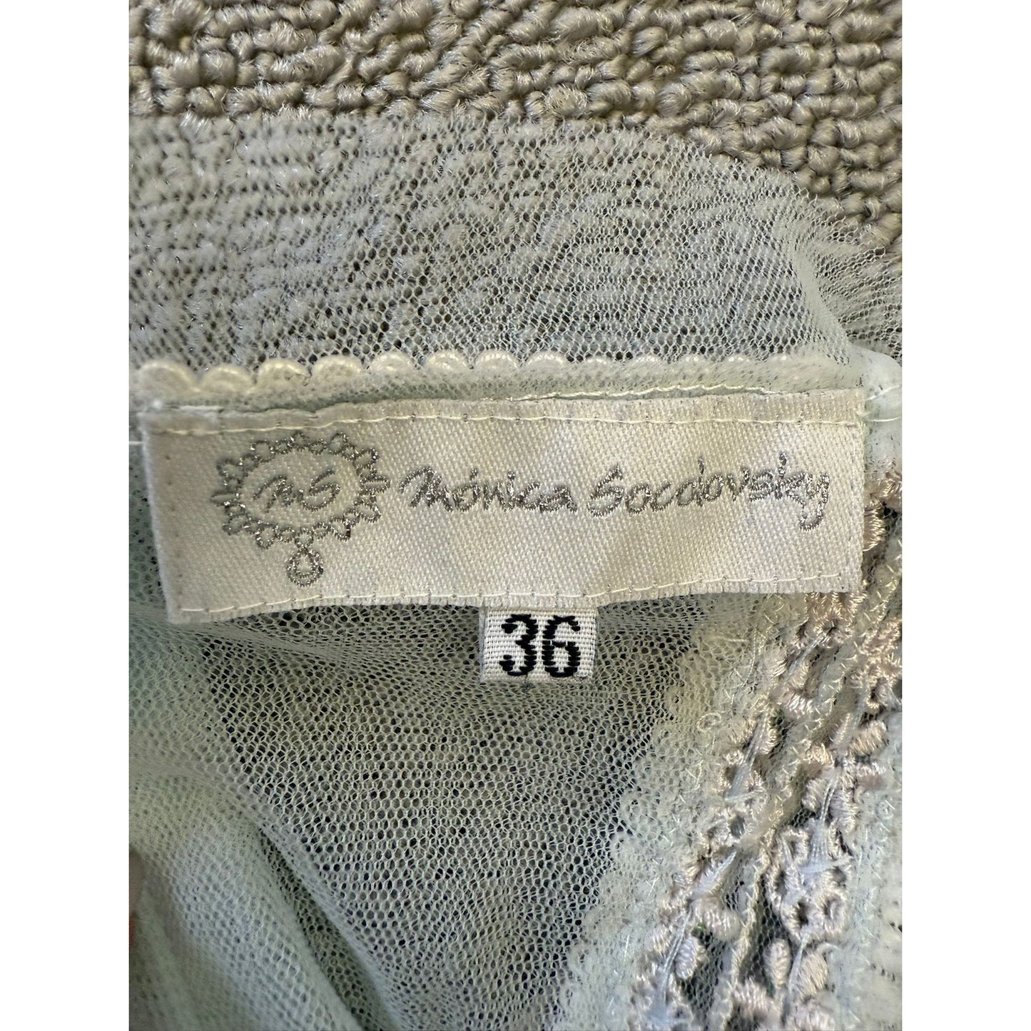Mónica Socolovsky Female Sheer Lace Sequined Camisole Top Size 36 Blouse
