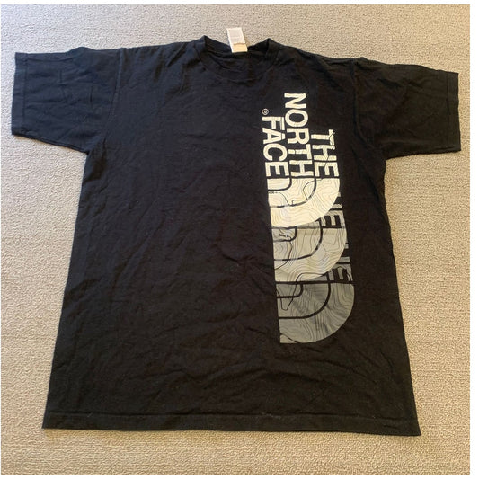 THE NORTH FACE Men's T-Shirt Tee M Black Half Dome Contour Map Graphic Logo