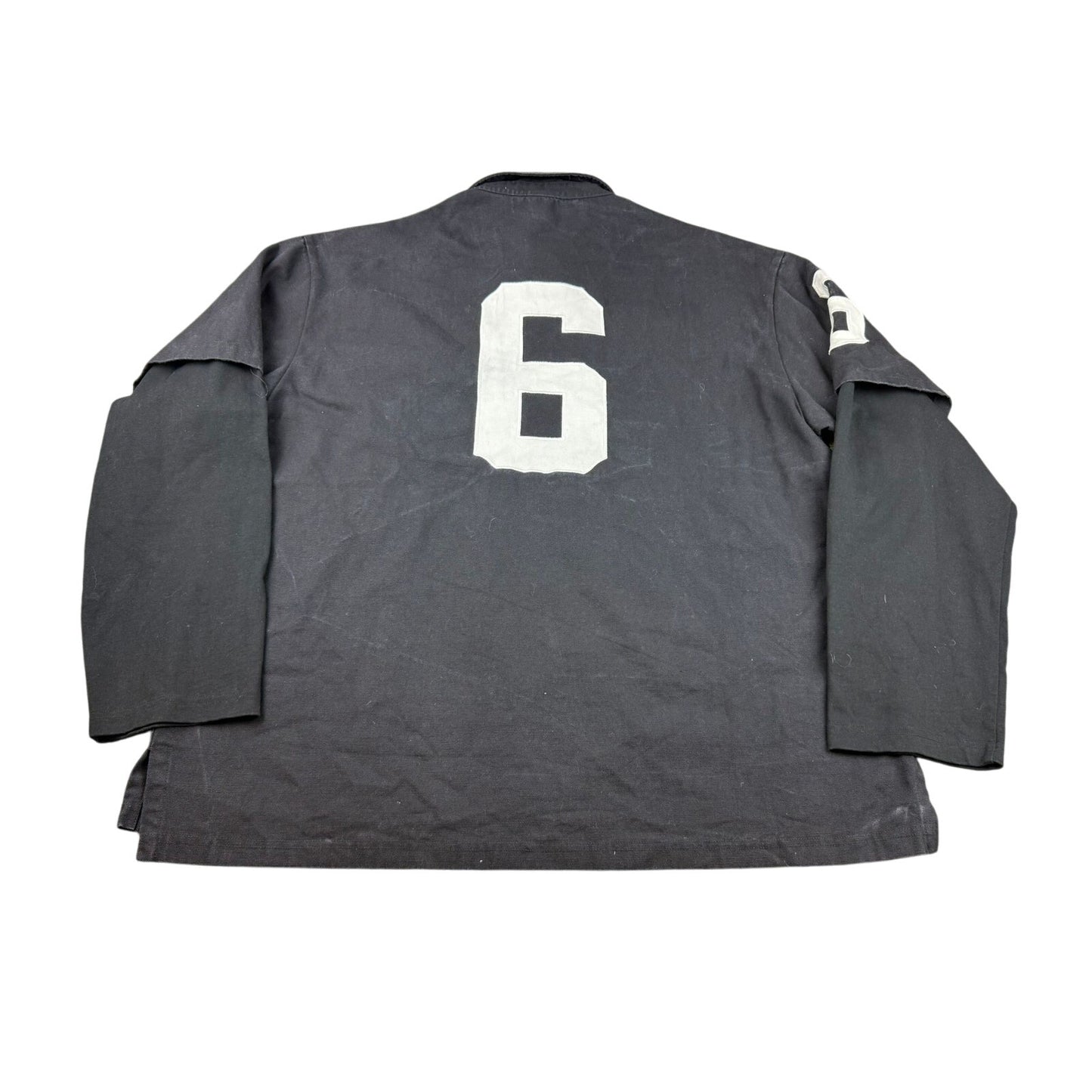 Barcelona Polo Team Men's XL Black Long Sleeve Embroidery Shirt With Logo