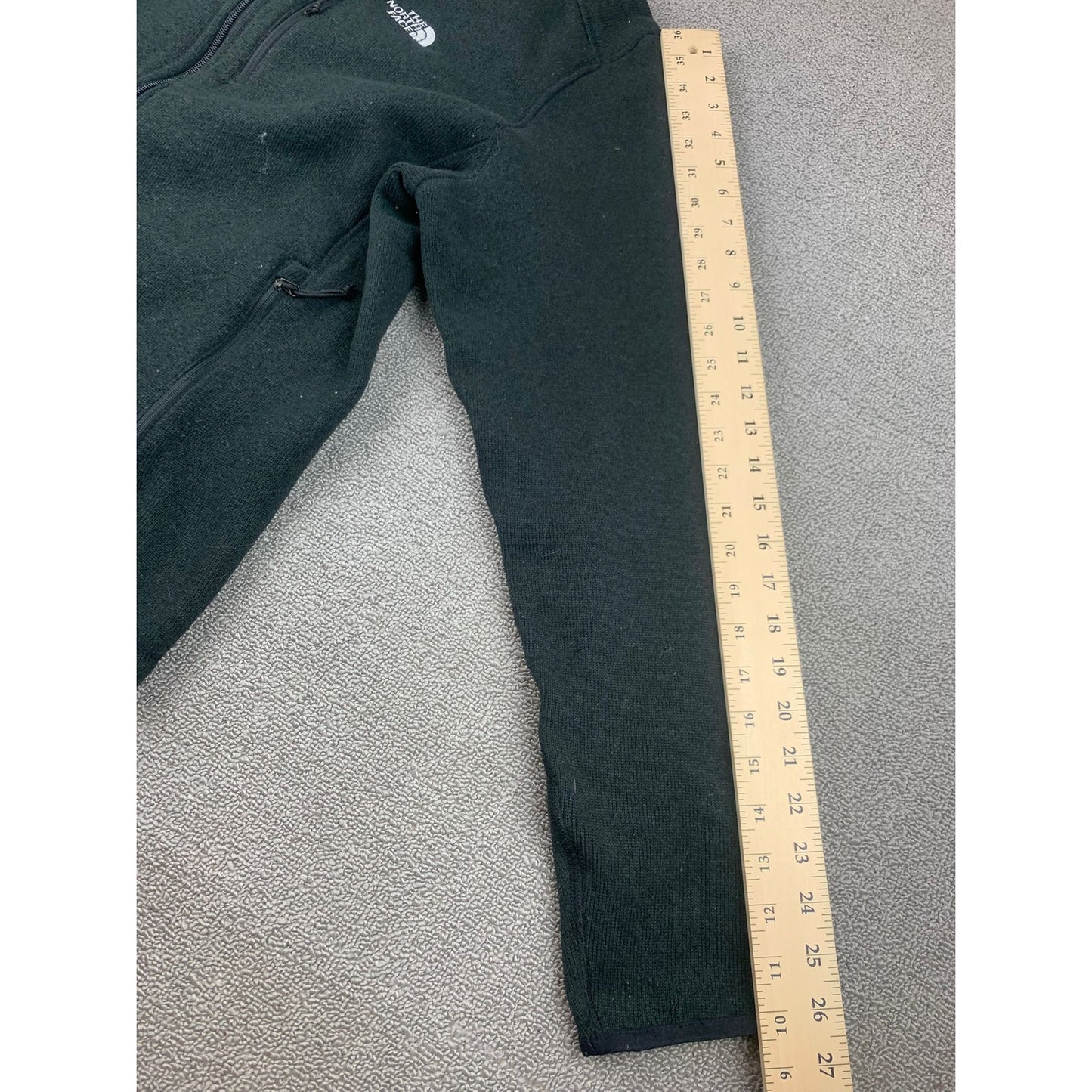 The North Face Men L Dark Green Midweight Full-Zip Fleece Jacket