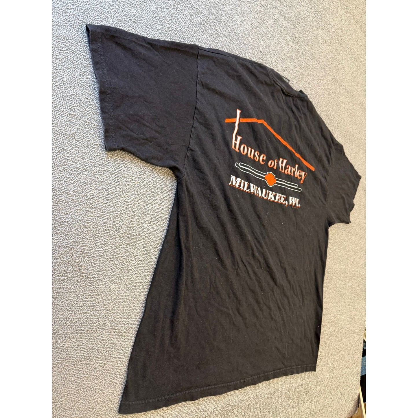 Harley-Davidson Men's XL Milwaukee HomeRun 2000 Graphic T-Shirt W/ Hole
