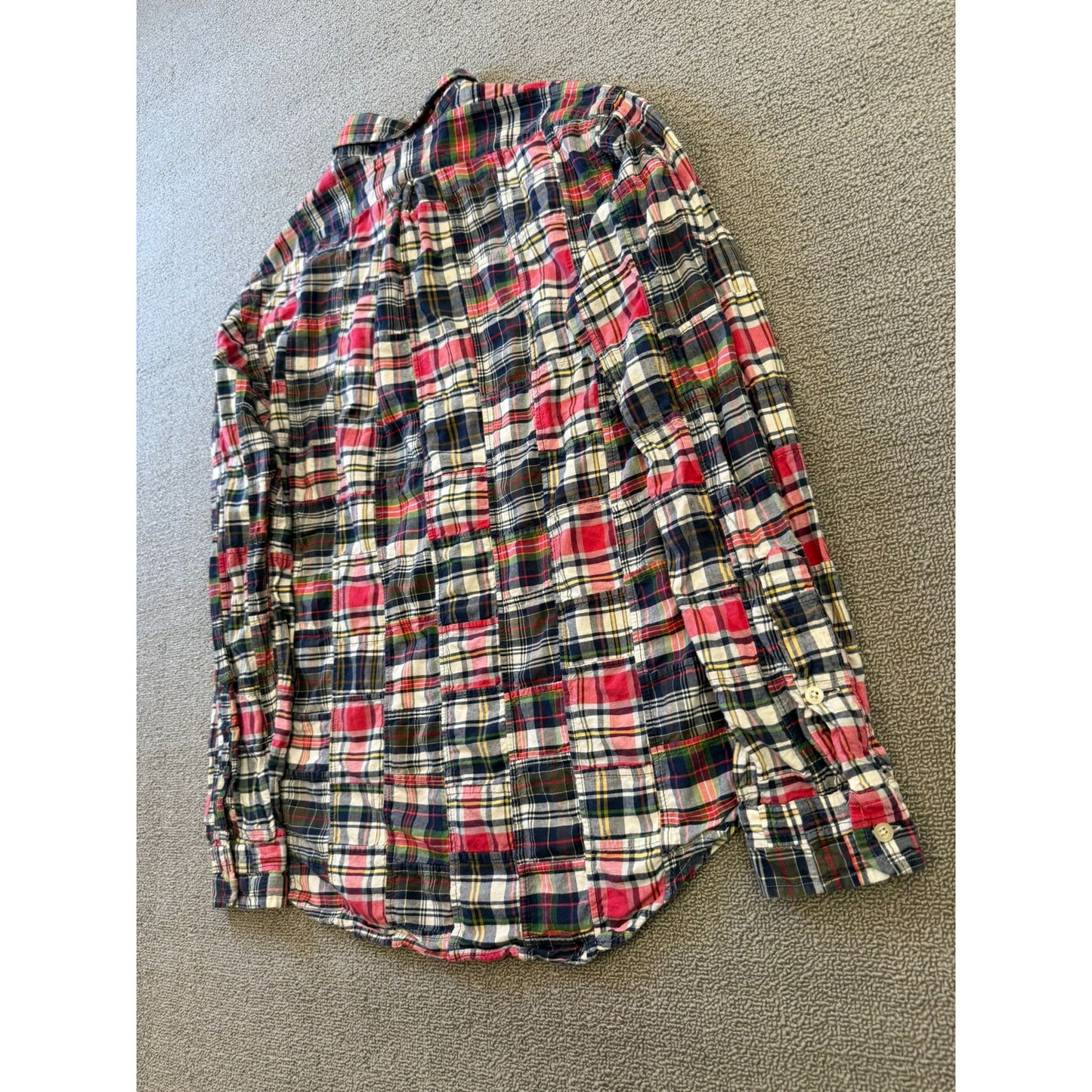Ralph Lauren Men Medium Classic Fit Plaid Button Down Shirt Patchwork