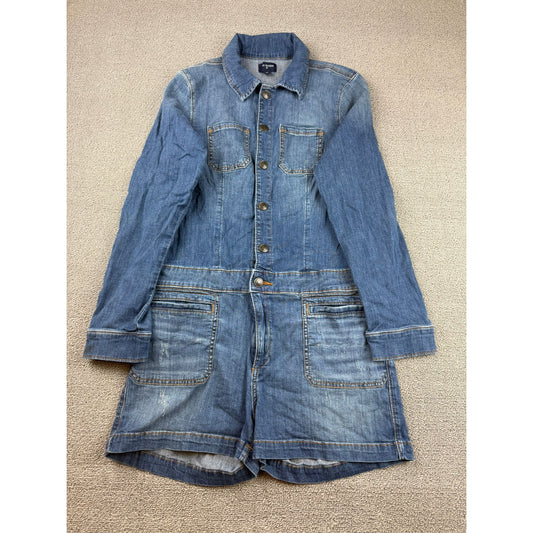 True Religion Women's Small Blue Denim Jumpsuit Romper
