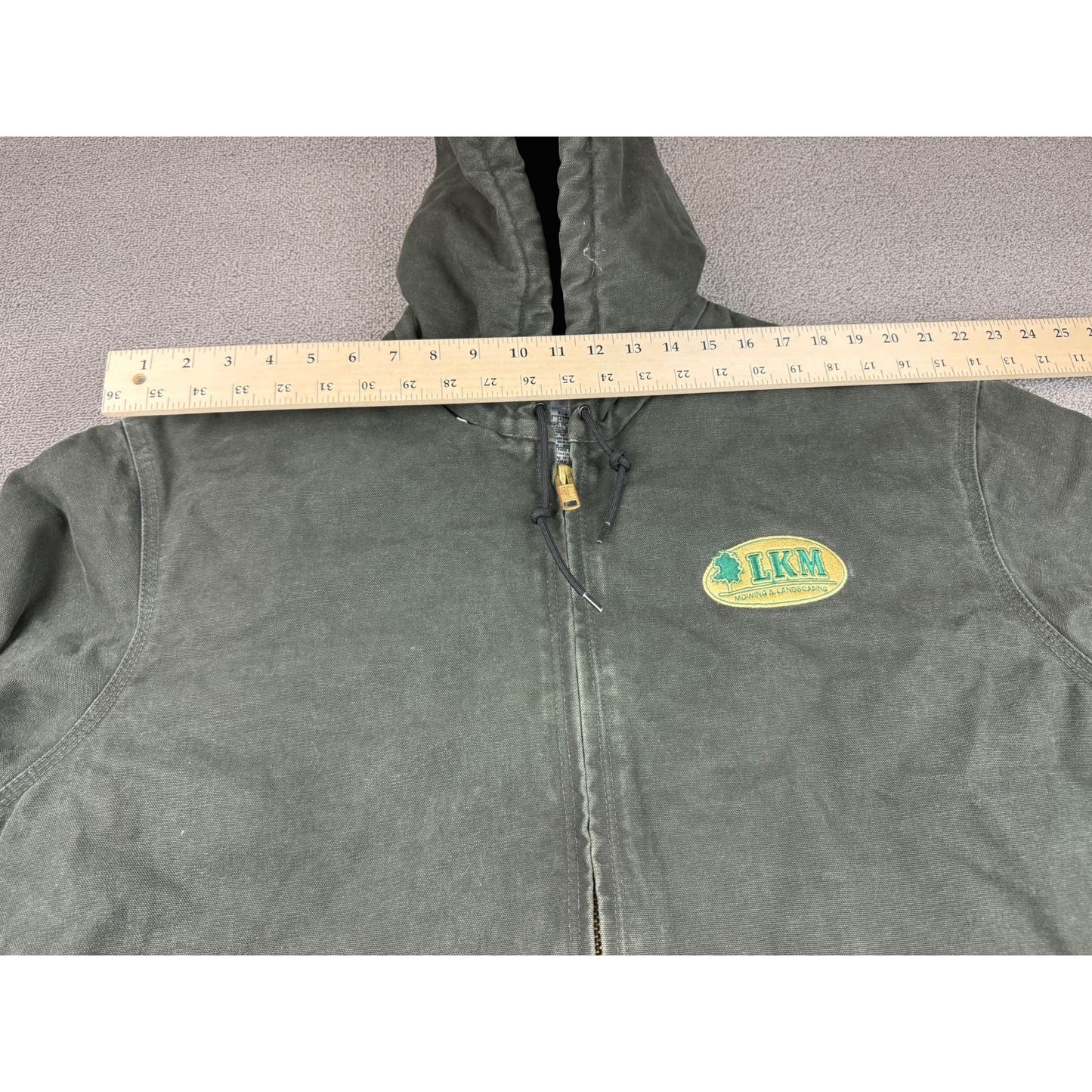 Carhartt Vinatge Men's Size XL Tall Green Full-Zip Bomber Work Wear Jacket