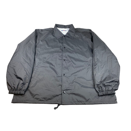 Vintage Jerzees by Russell Men's XL Black Coaches Wind Breaker 90's Jacket