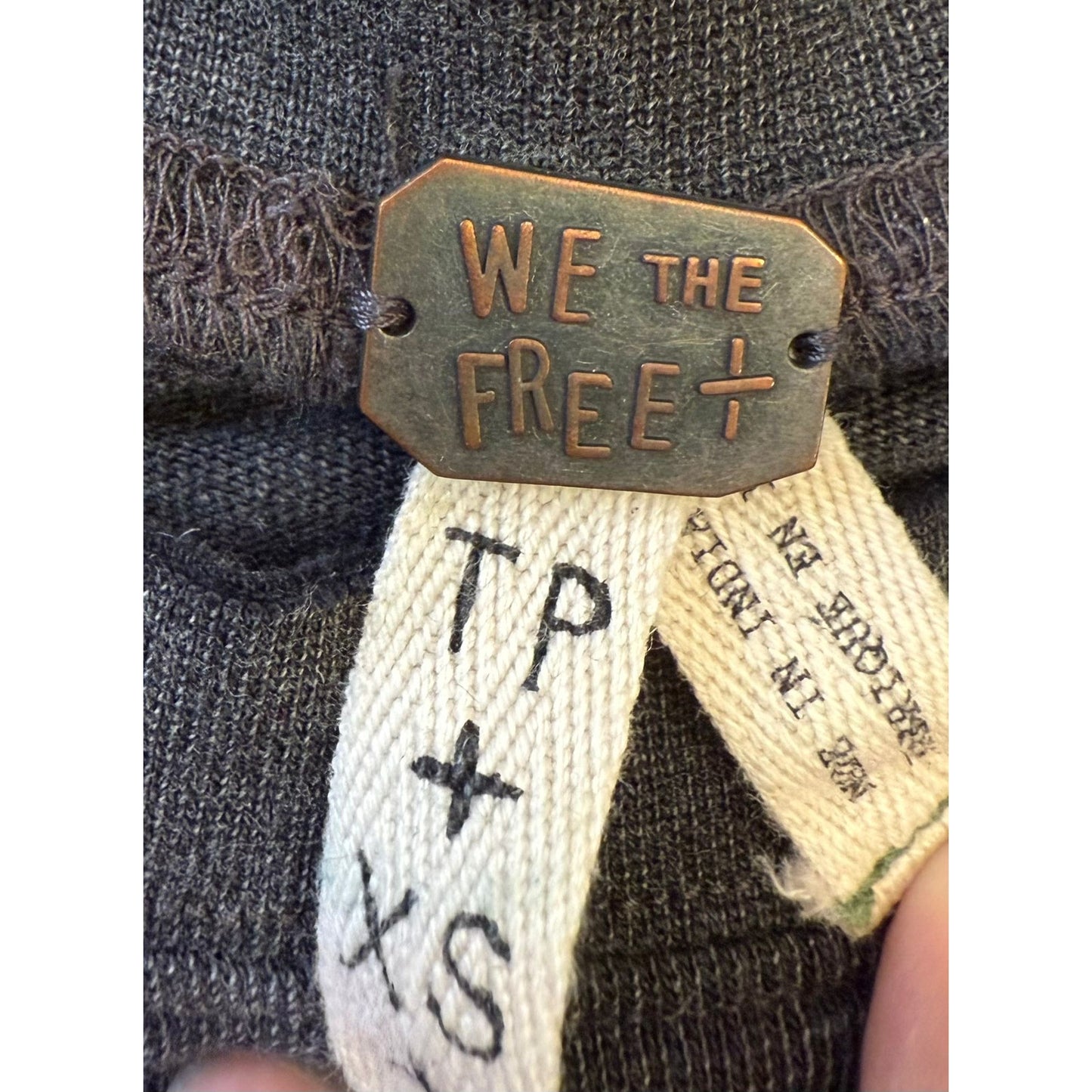 We The Free Women's Extra Small Gray Graphic Lace Tank Top