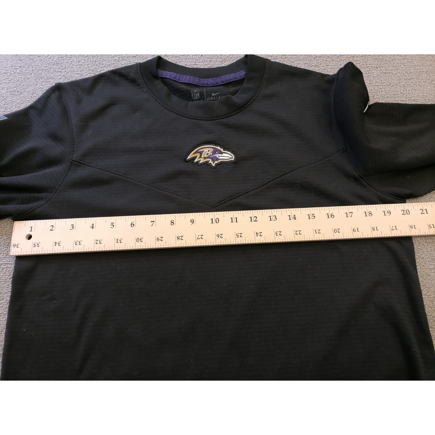 Nike Dri-Fit Men's S Baltimore Ravens Black Long Sleeve Shirt NFL Apparel