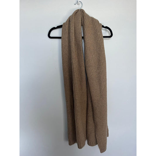 Splendid Cella Jane Ribbed Knit Scarf Women OS Taupe Cashmere Blend Cozy