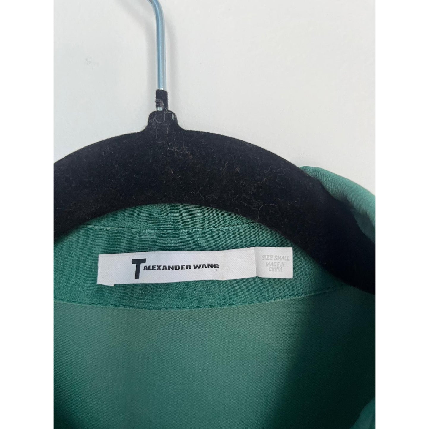T Alexander Wang Shirt Dress Women S Green Sleeveless Button Front Collared