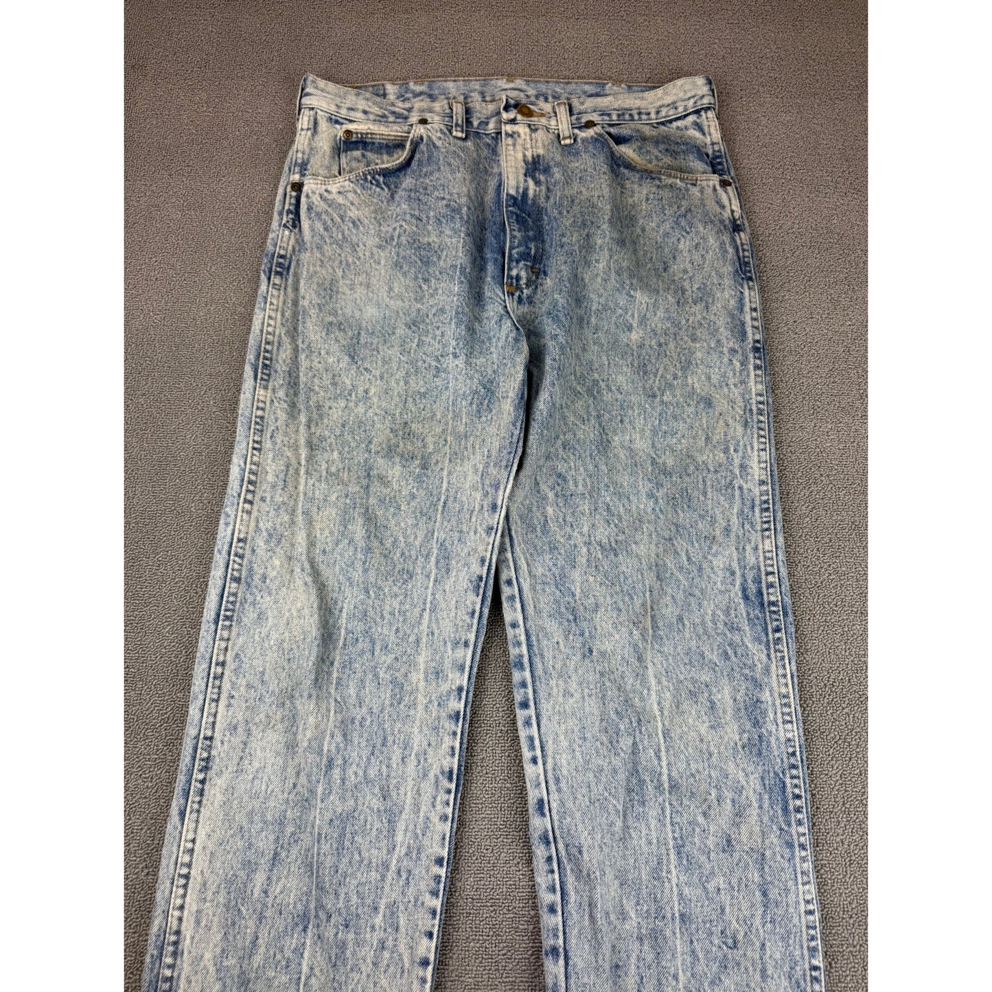 Vintage Wrangler Men's 36x34 Blue Acid Wash Authentic Jeans