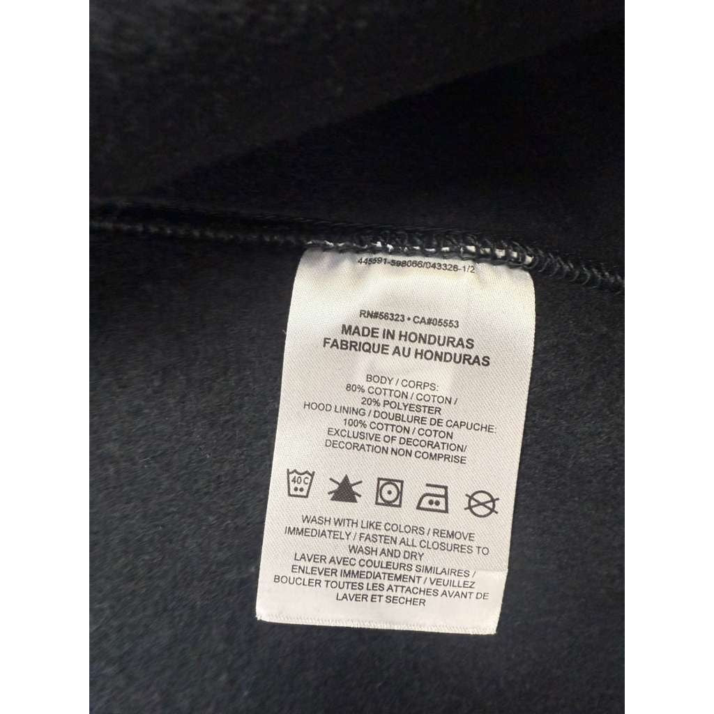 Nike Zip Hoodie XL Tall Black Full Zip Drawstring Hood Swoosh Kangaroo Pocket