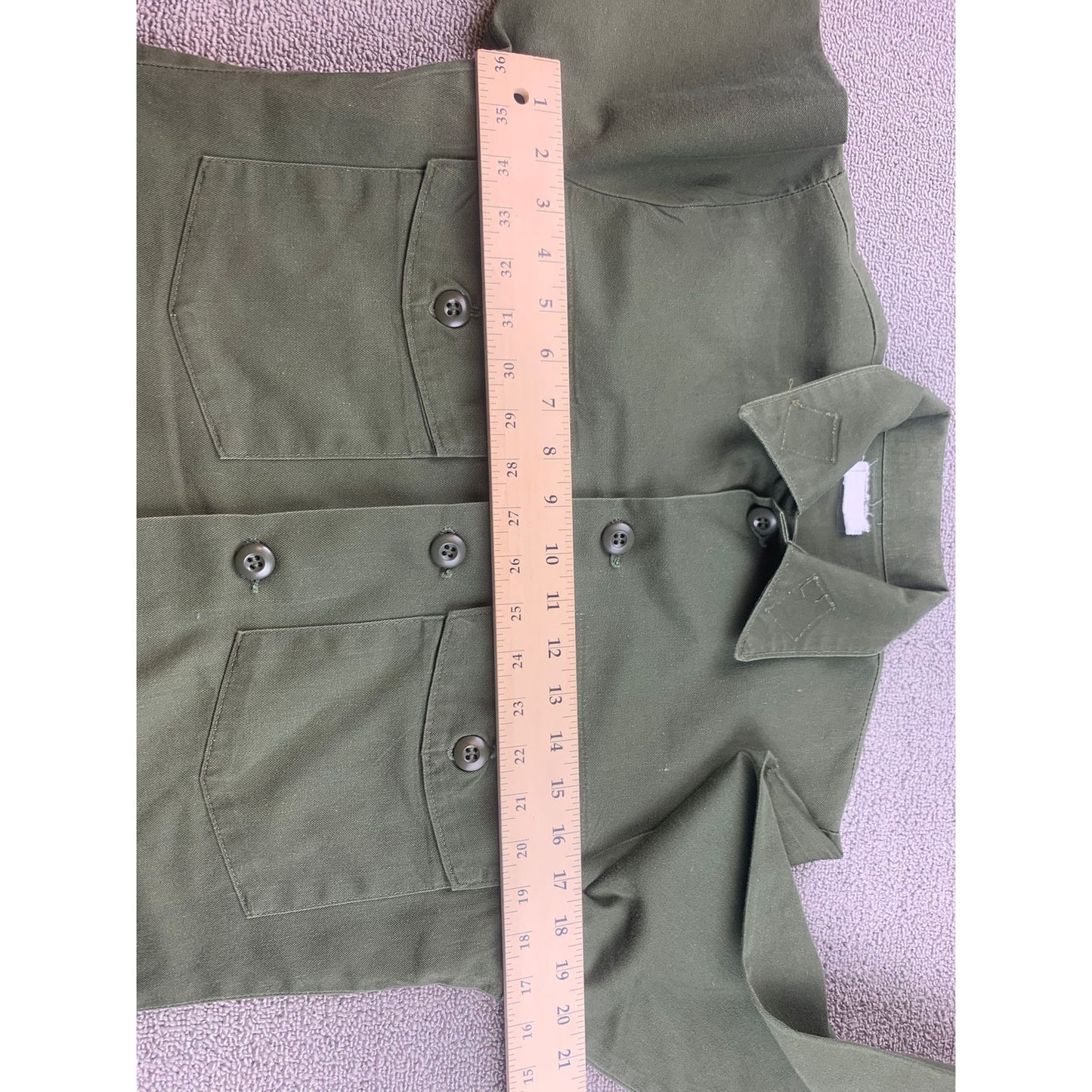Selma Apparel Military Utility Shirt Jacket Men Olive Green OG 507 Vintage