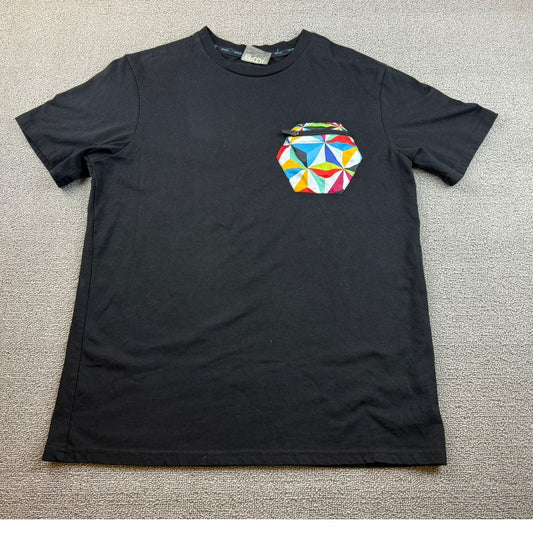 Disney Parks Epcot Men's Small Black Spaceship Earth Zipper Pocket T Shirt