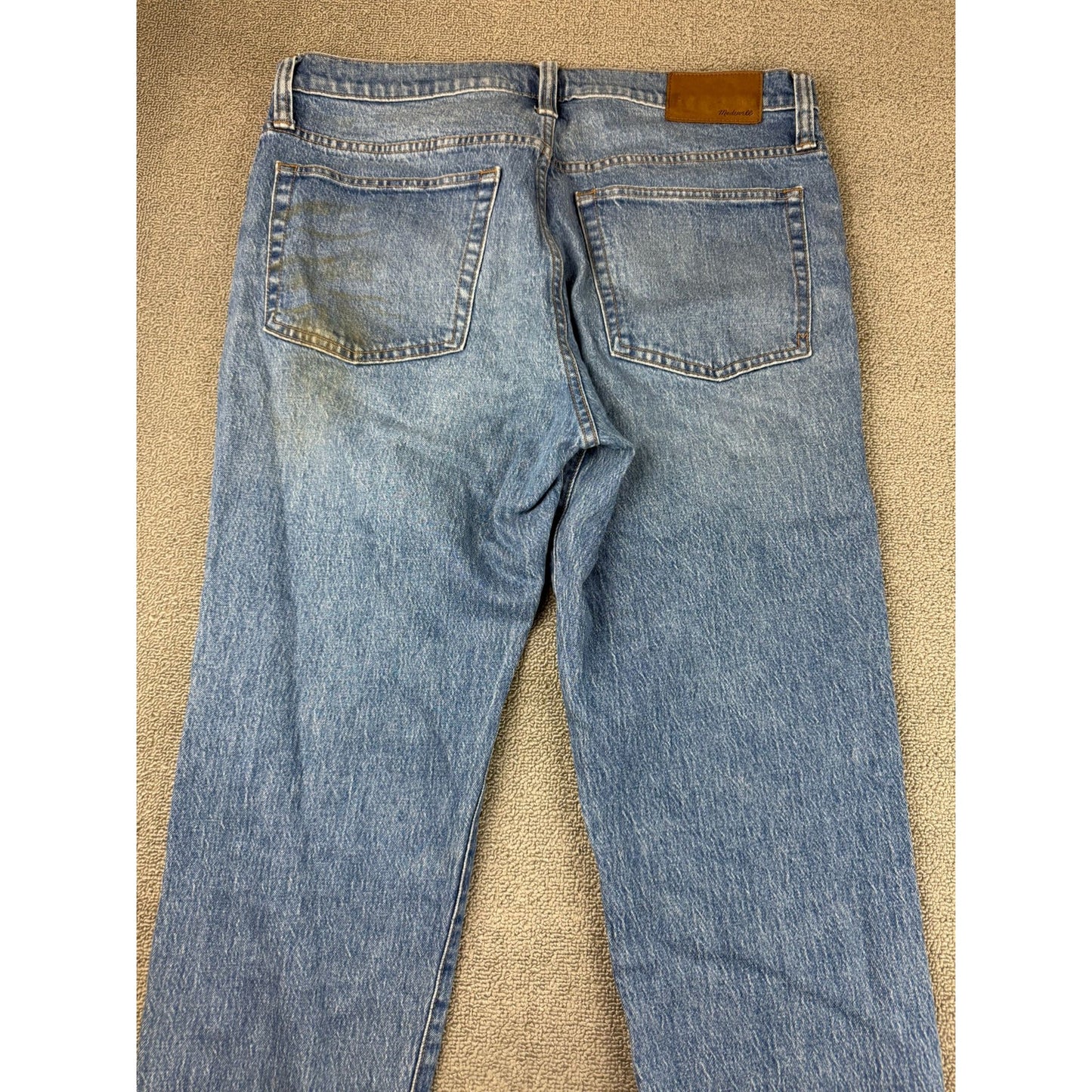 Madewell Mens W34 L32 Blue Denim Straight Leg Jeans