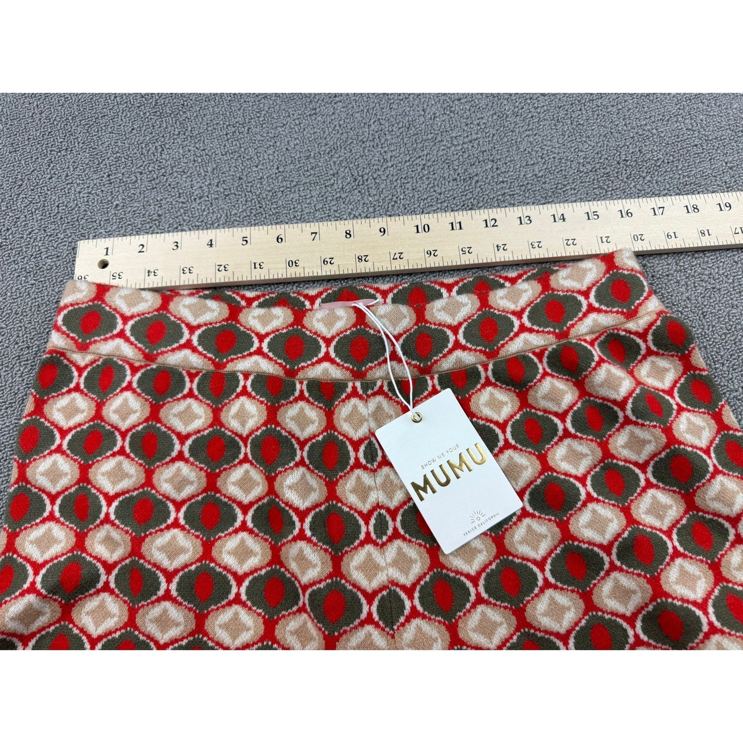 Show Me Your Mumu Women's XL Zermatt Sweater Pant Brown Geo Jacquard