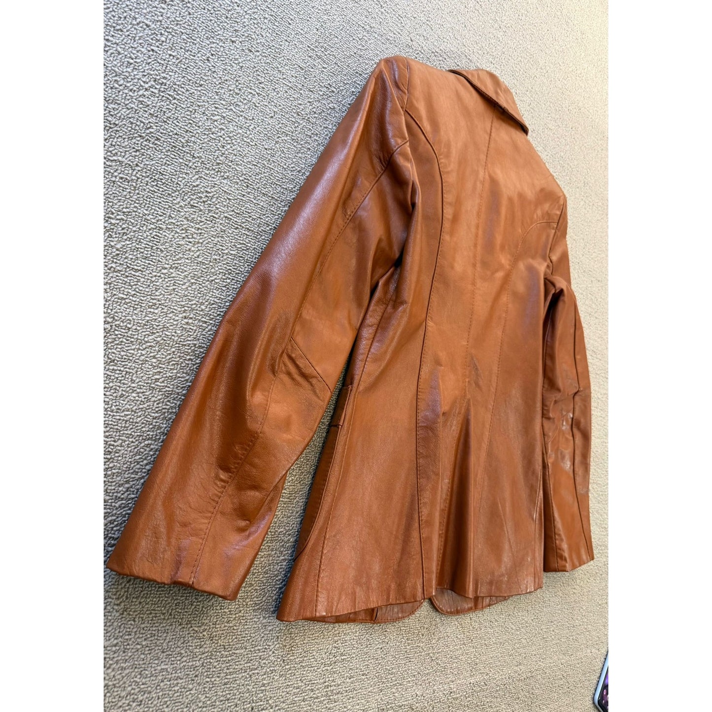 Vintage Charley's Women's Leather Blazer Jacket Made in Canada