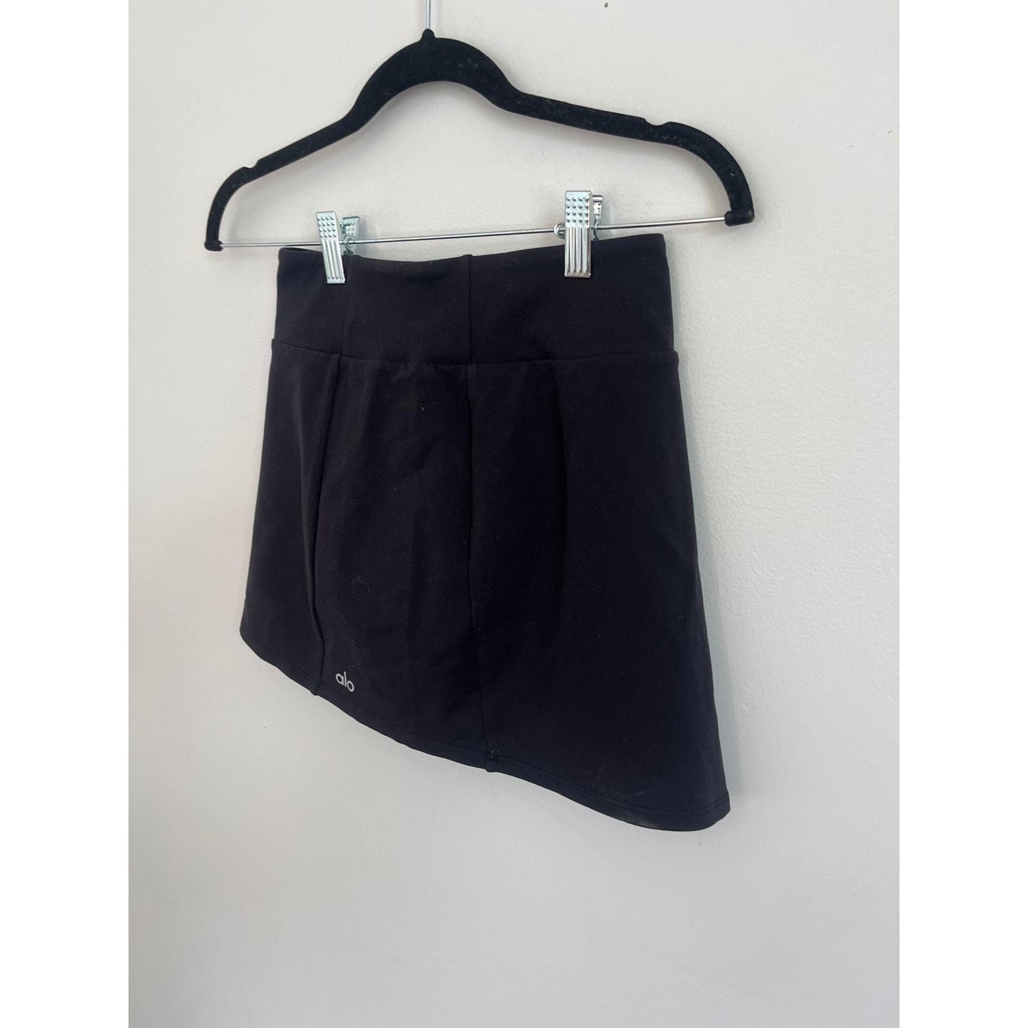 Alo Yoga Skirt Women XXS Black High Waist Pocket Stretch Mini