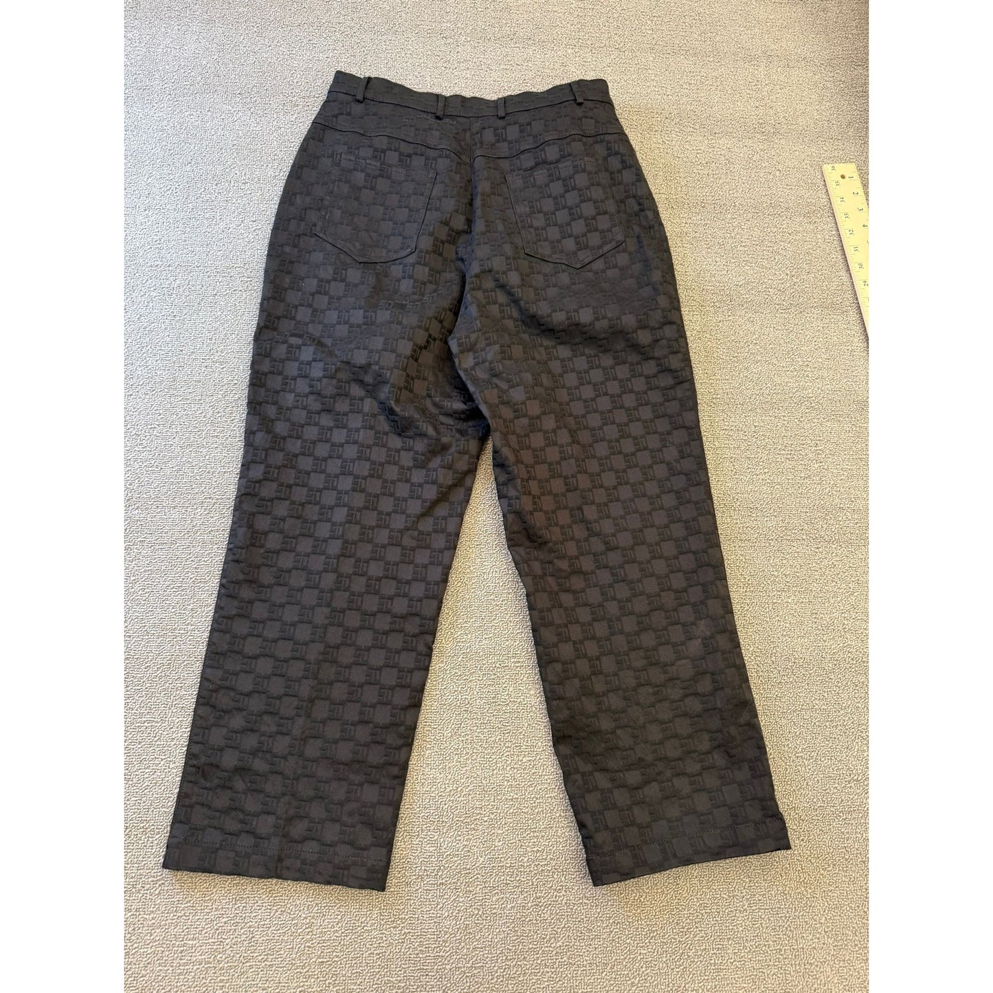 St. John Sport Essentials Women 10 Black SJ Fabric Straight Leg Dress Pants