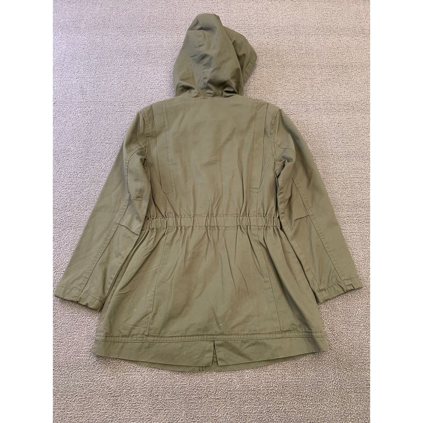 Mayoral Girl's Size 8 Olive Green Hooded Jacket With Studs