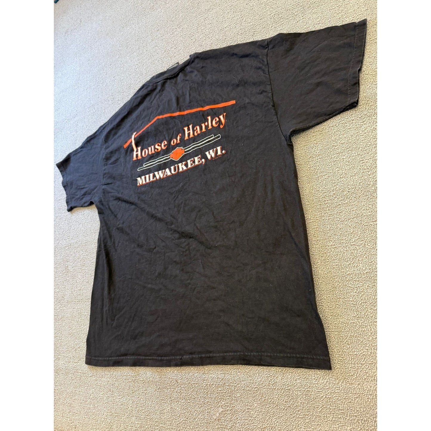 Harley-Davidson Men's XL Milwaukee HomeRun 2000 Graphic T-Shirt W/ Hole