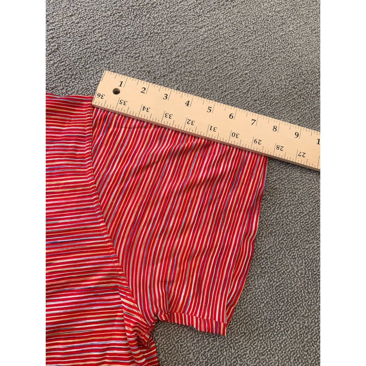 Missoni Sport Women M Red Striped Crop Top T-Shirt