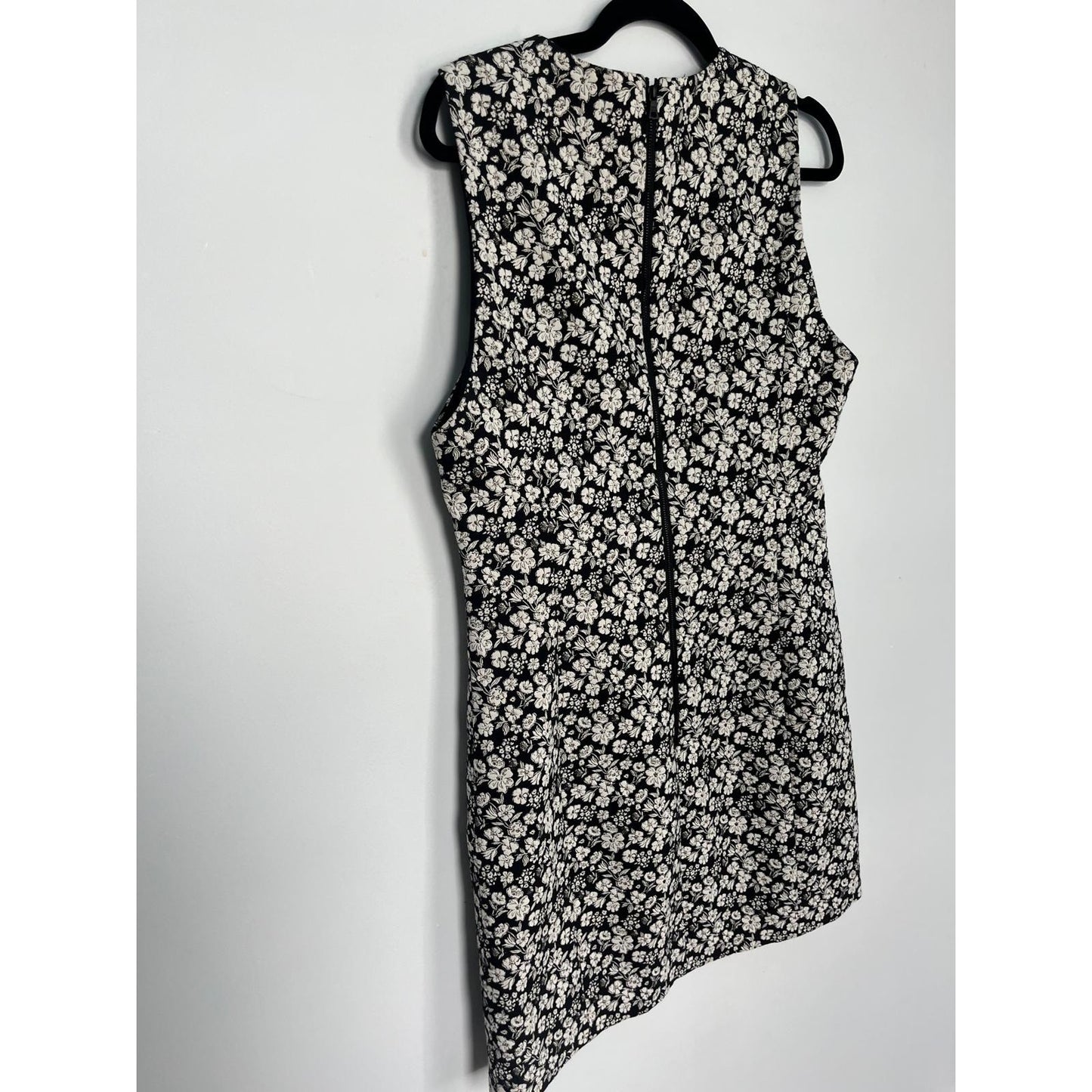 Alice + Olivia Mini Dress Women 14 Floral Sleeveless Black White Party