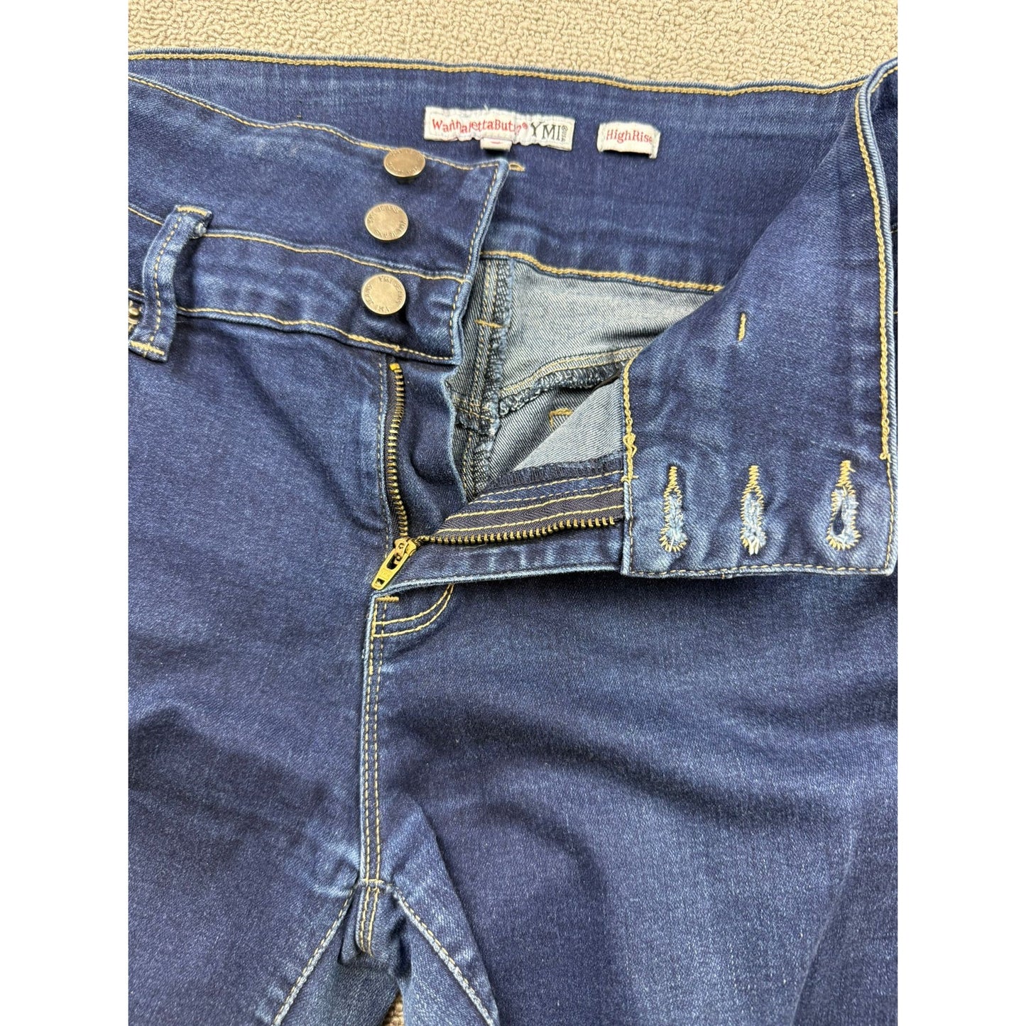 Ymi Wanna Betta Butt Women's Size 7 Dark Blue High Rise Jeans